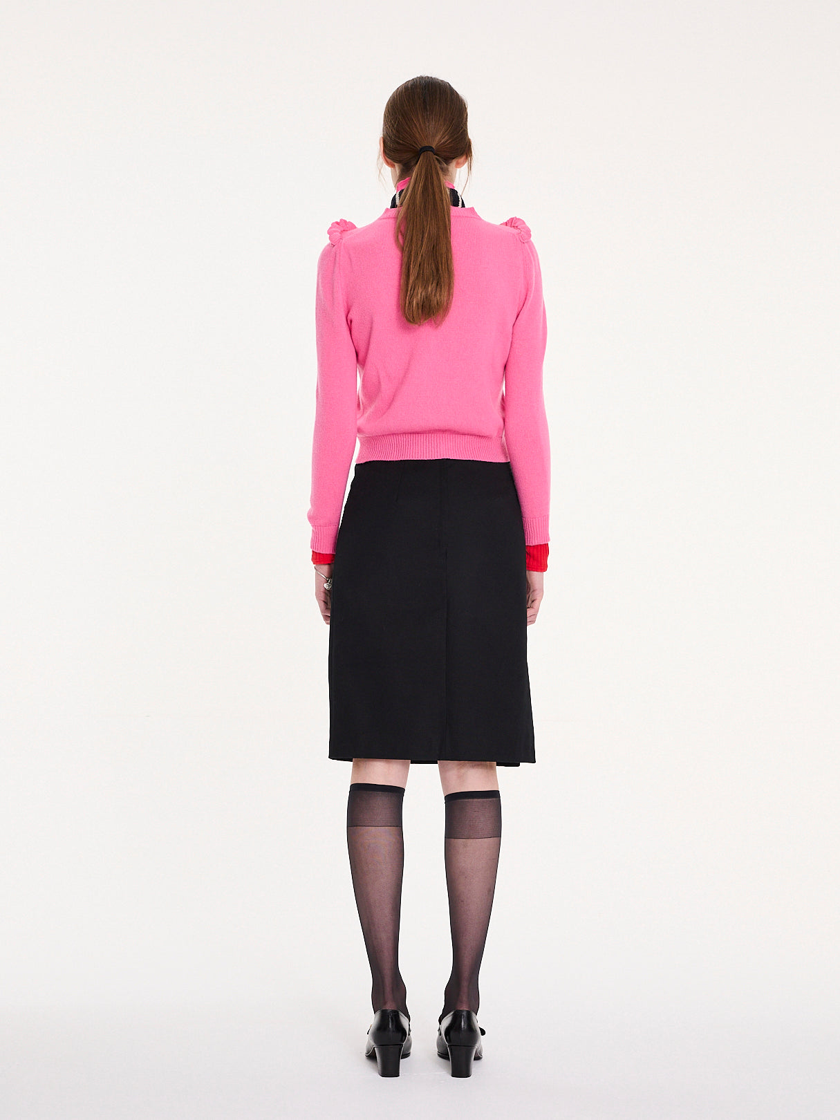 VALI Fine Weight Cardigan - Pink