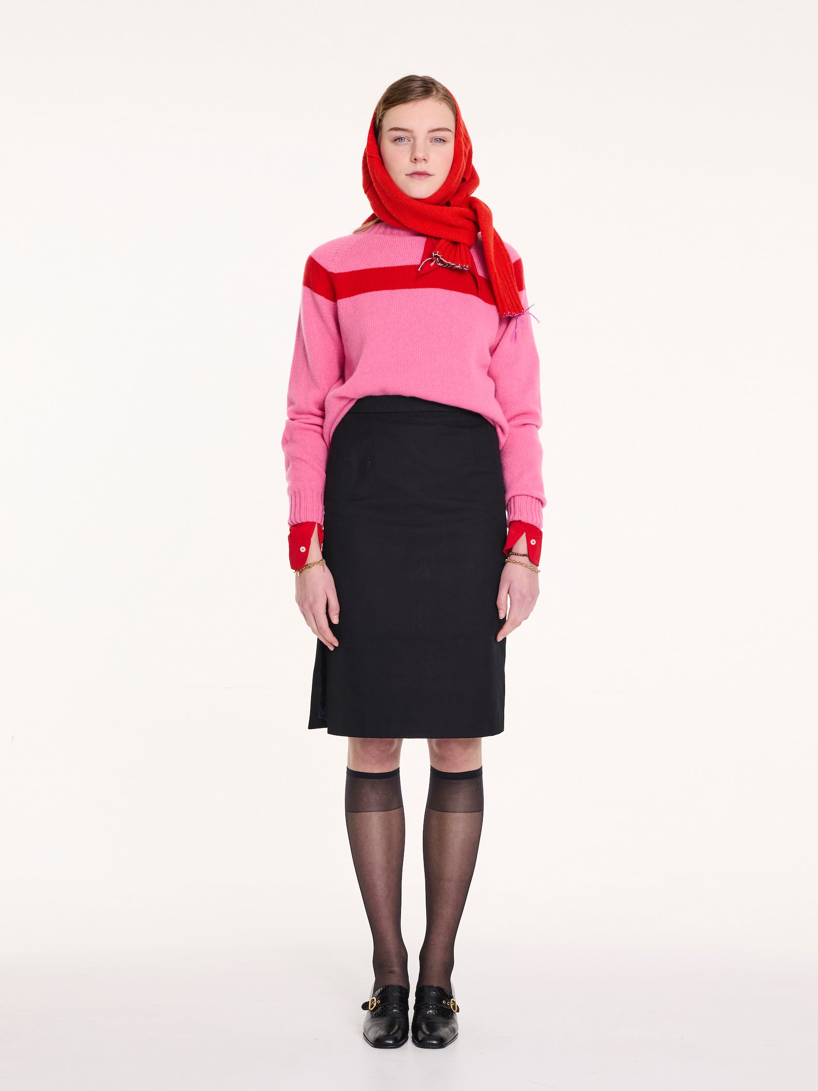 OSSIE Traditional Seam Free Sweater - Pink / Red