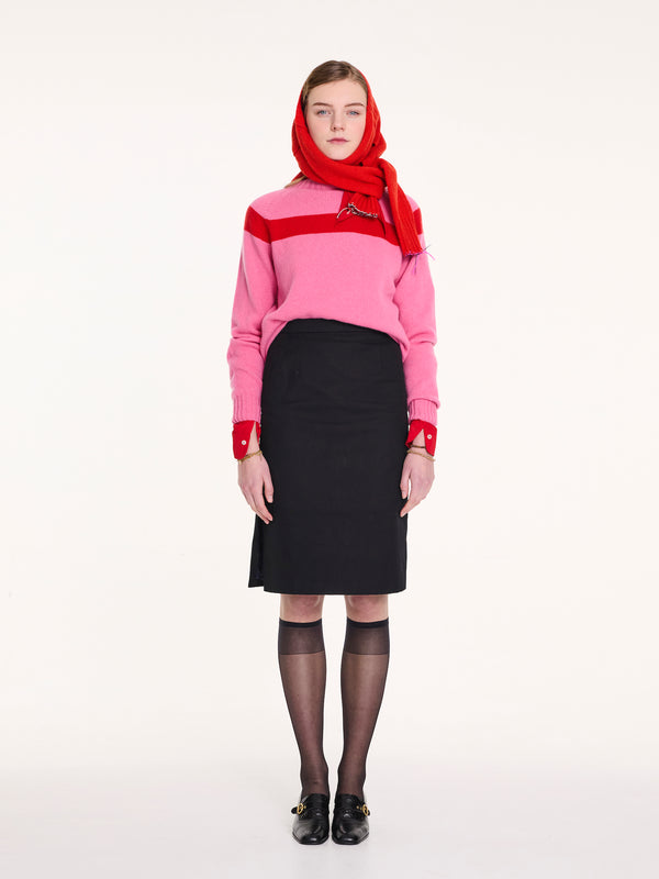OSSIE Traditional Seam Free Sweater - Pink / Red