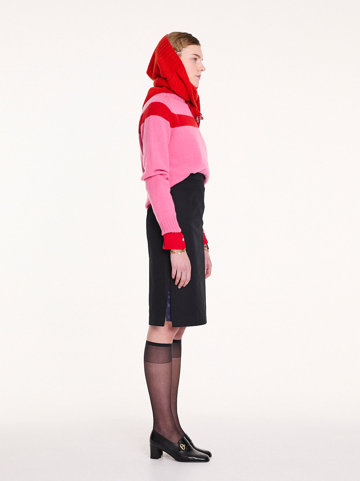 OSSIE Traditional Seam Free Sweater - Pink / Red