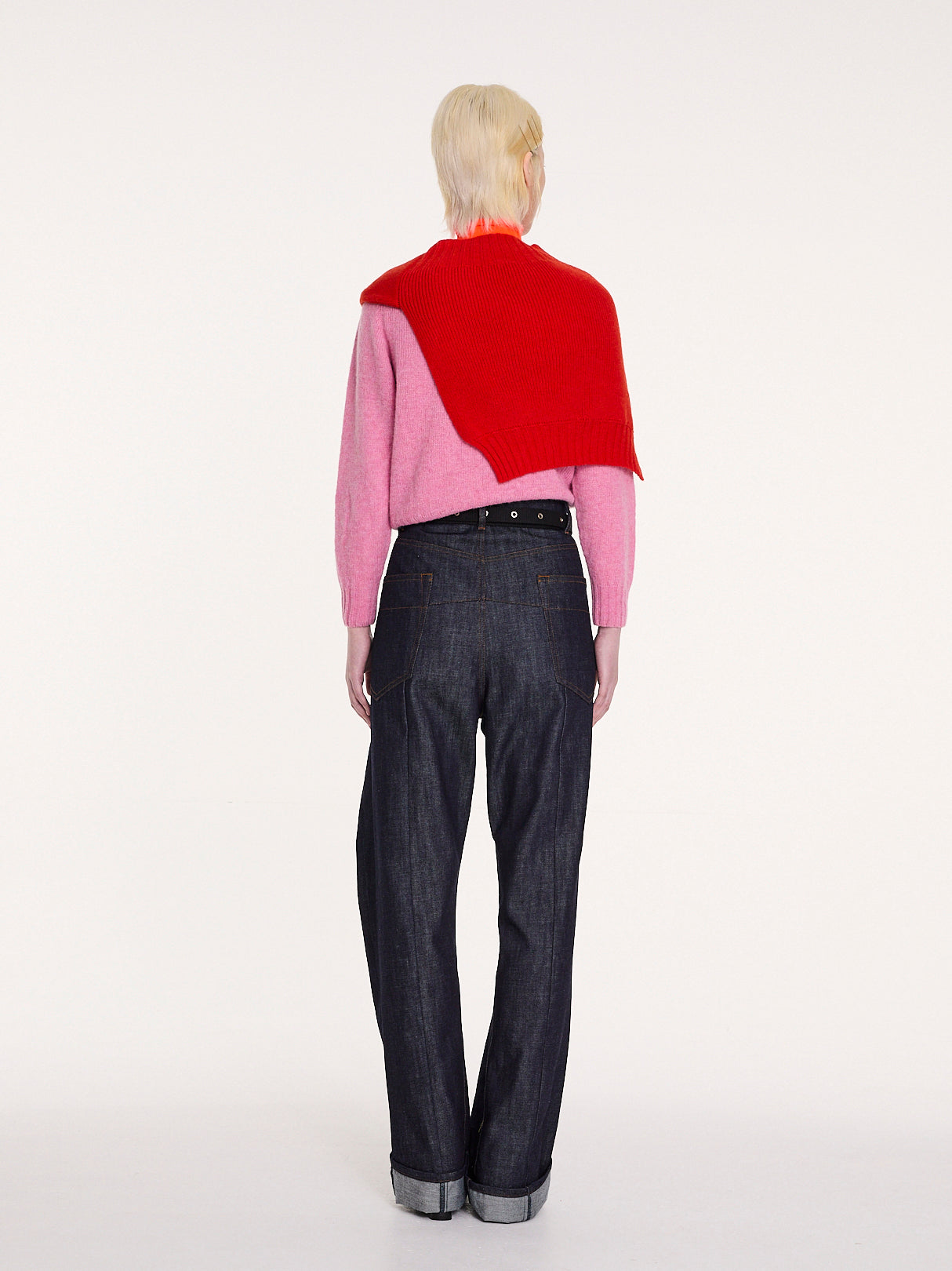 FIFI Crew Neck Shetland Sweater - Pink