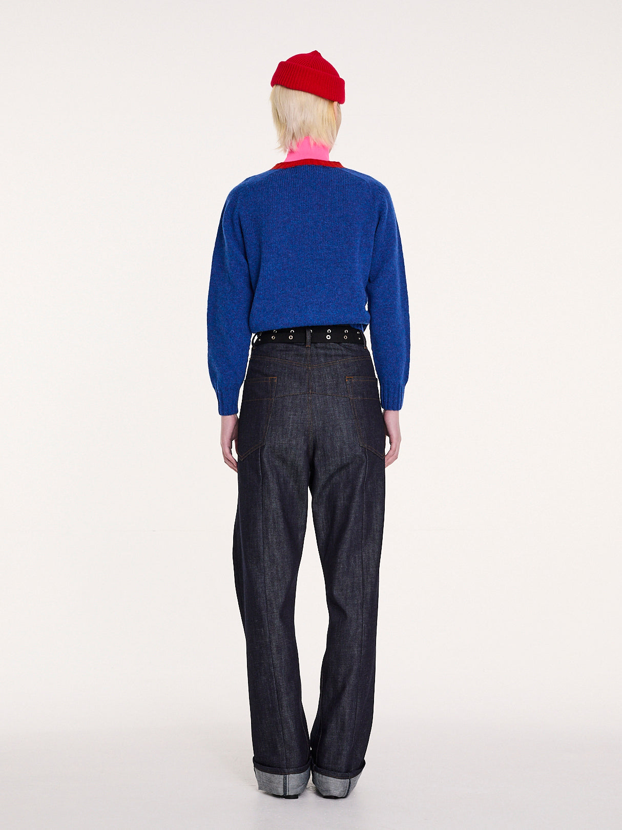 FIFI Crew Neck Shetland Sweater - Blue