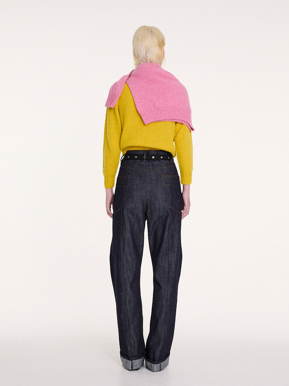 FIFI Crew Neck Shetland Sweater - Yellow
