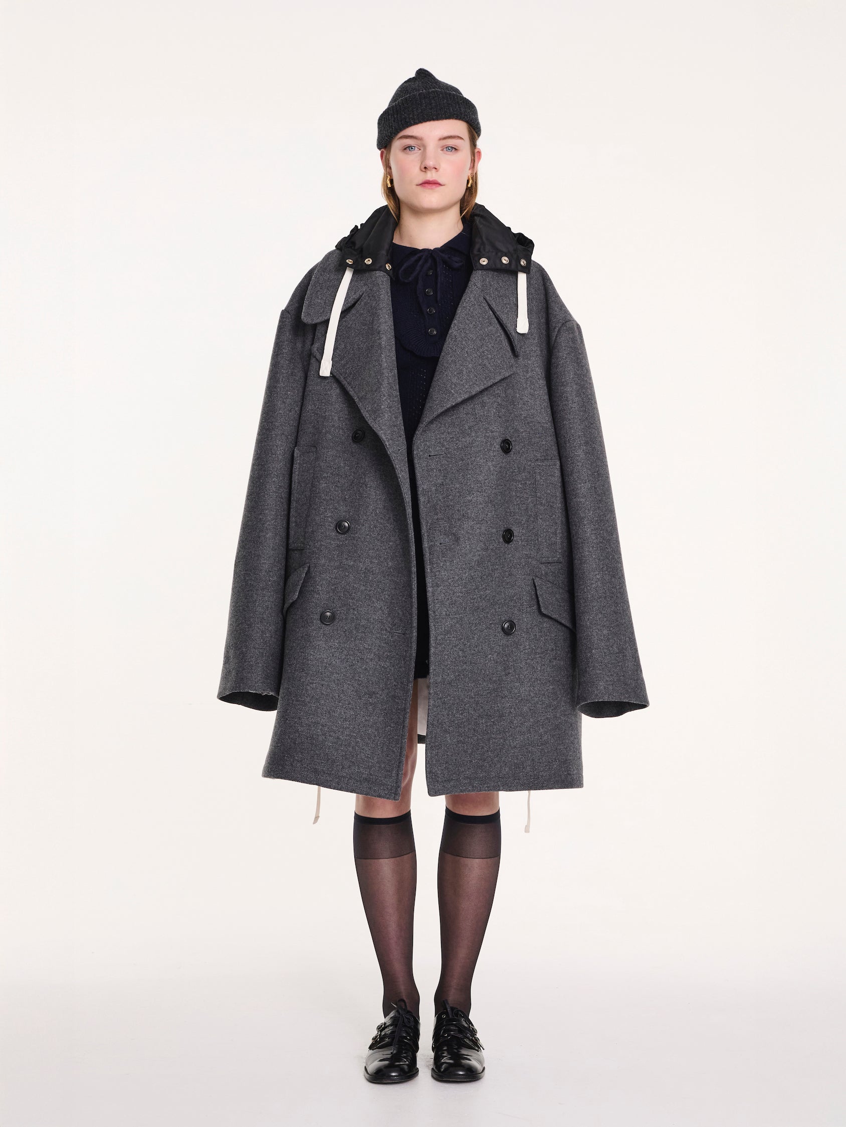 BALDWIN Unisex Pea Coat - Grey