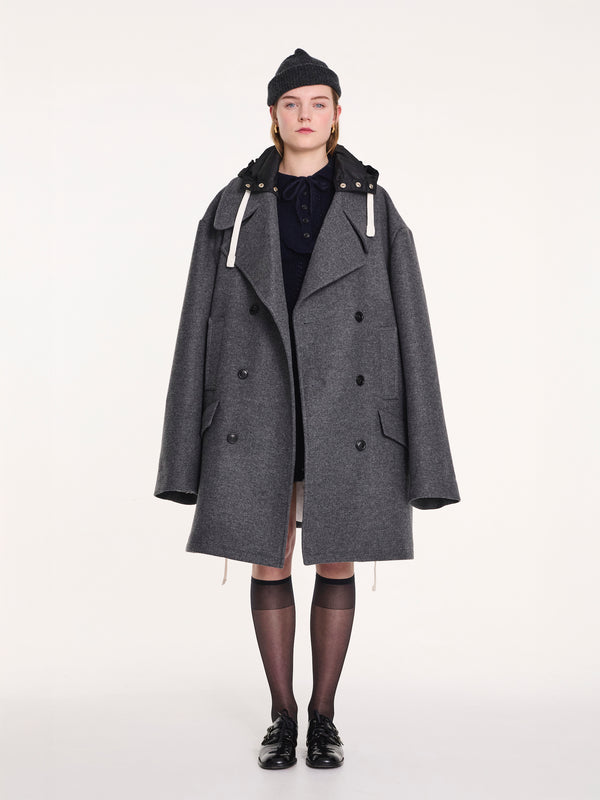 BALDWIN Unisex Pea Coat - Grey