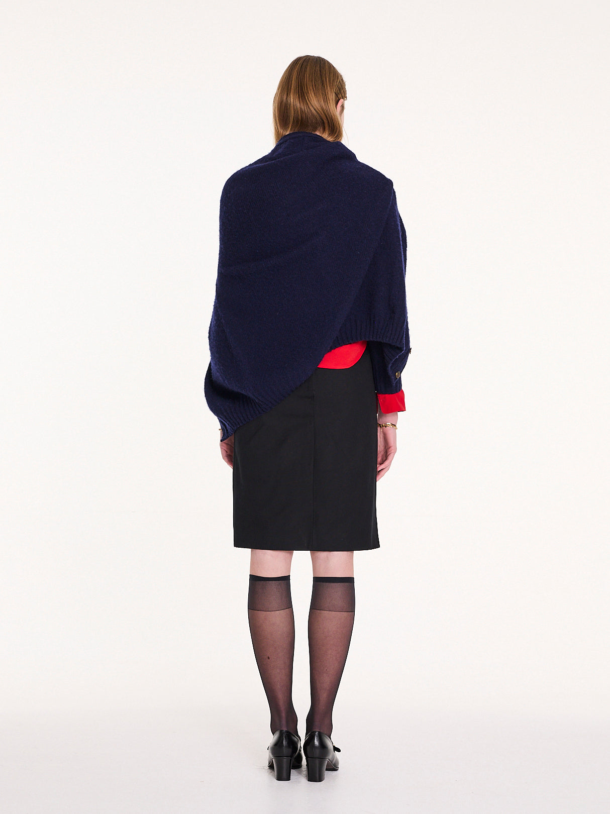 HENDRI A-line Pencil Skirt - Black