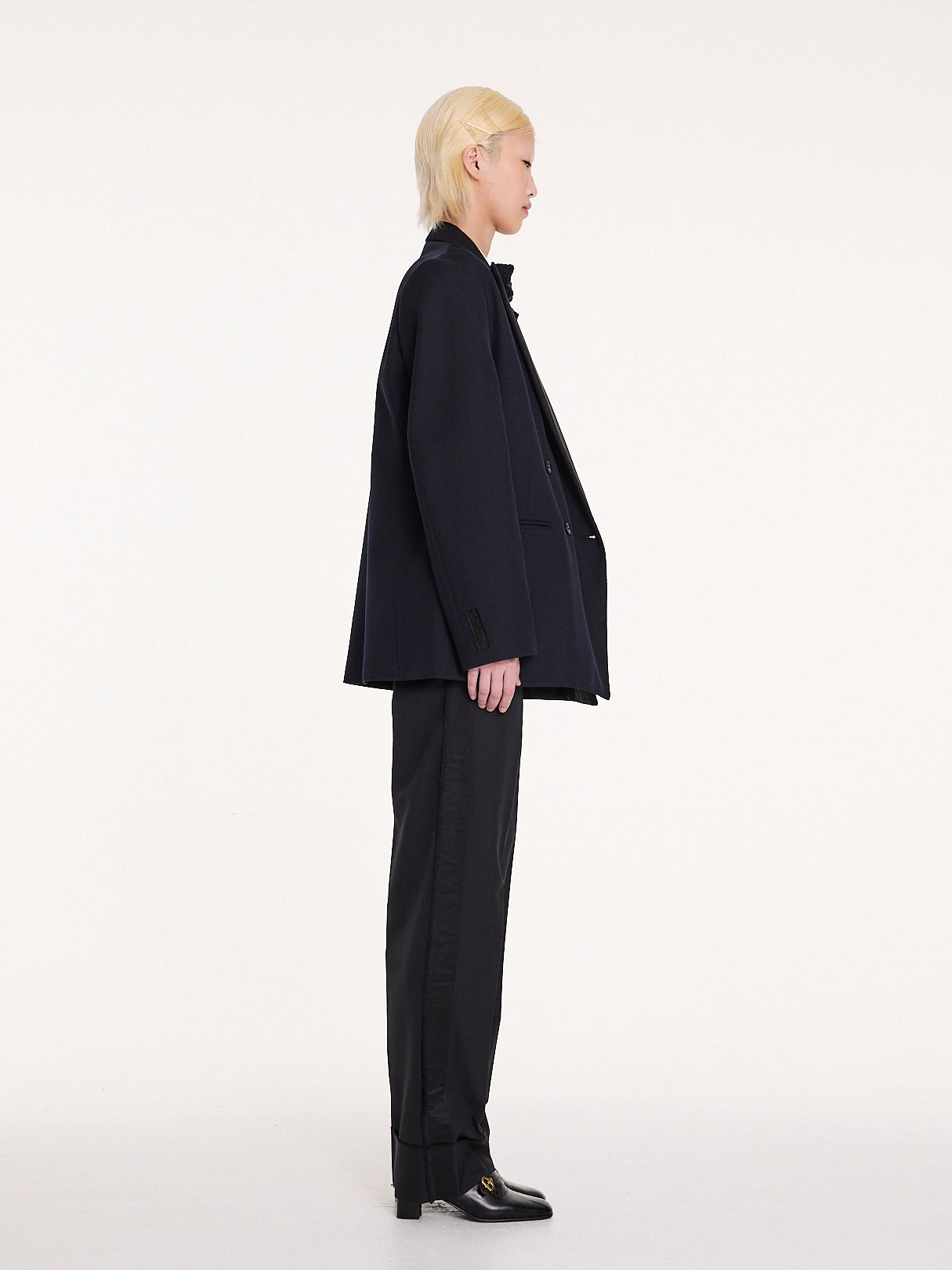 MAXIME Oversized Smoking Jacket  - Navy / Black