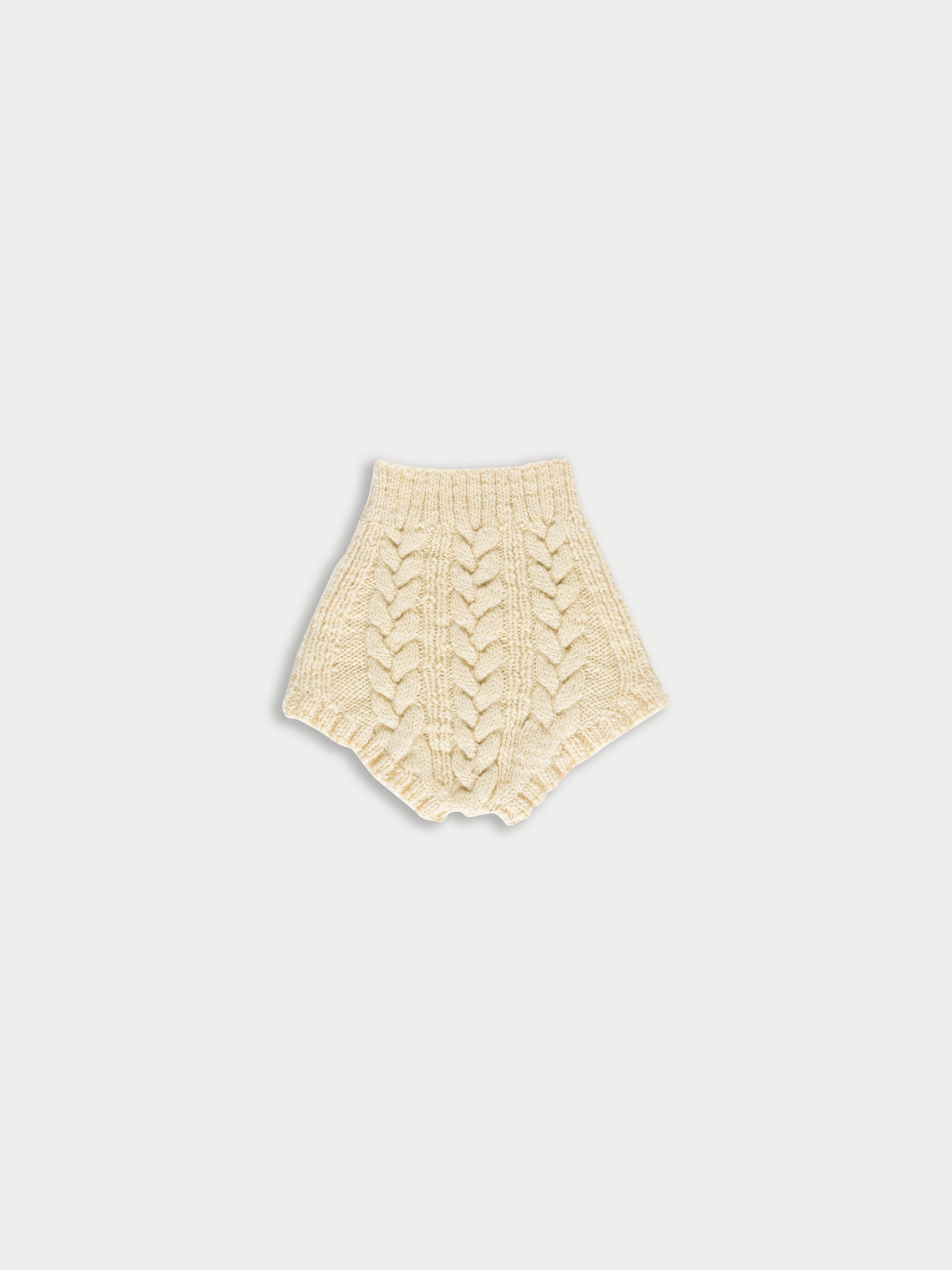 EDIE Handknitted Striped Pants - Ecru