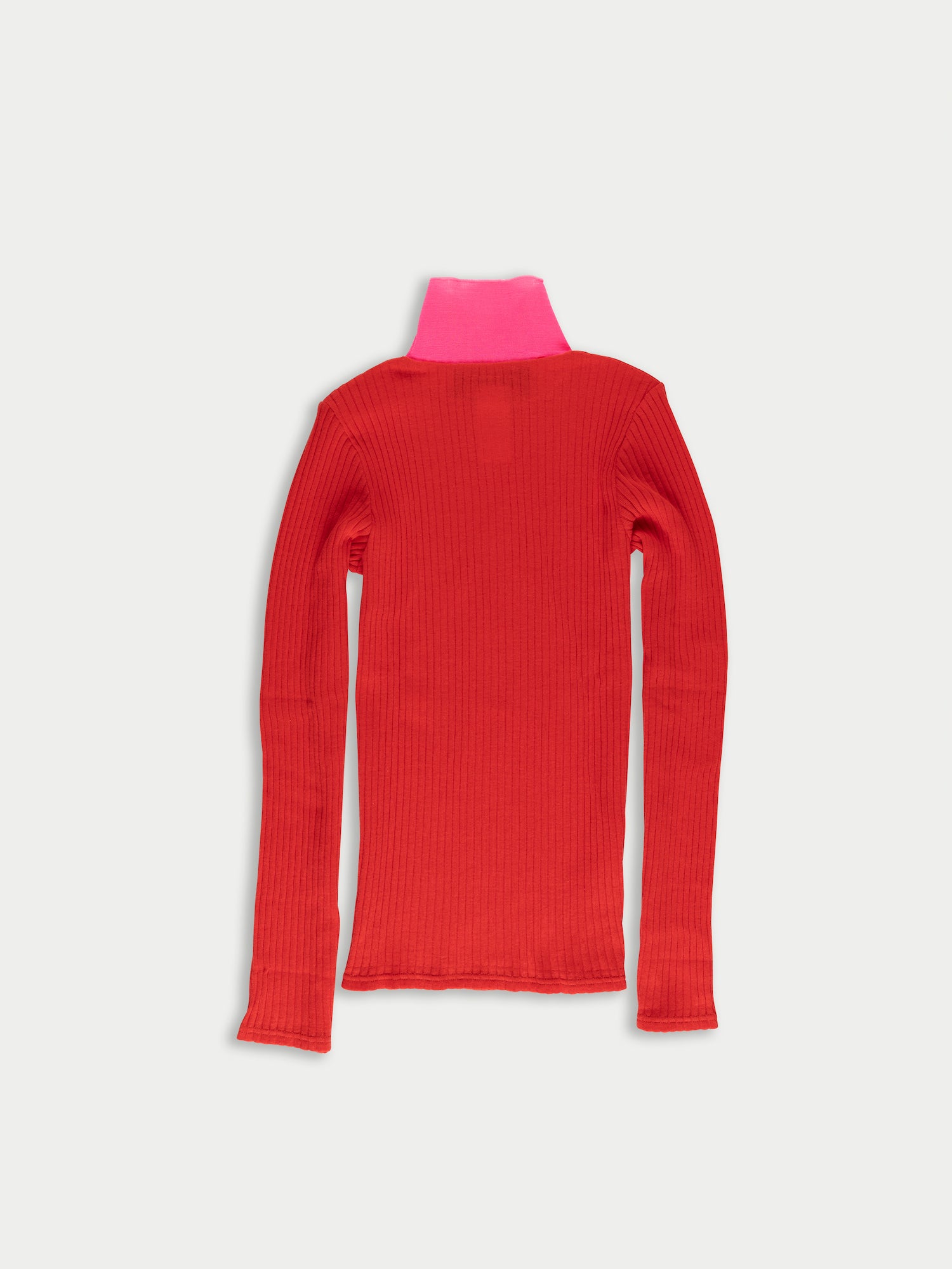 FREDERIQUE Ribbed Fine Weight Top - Red