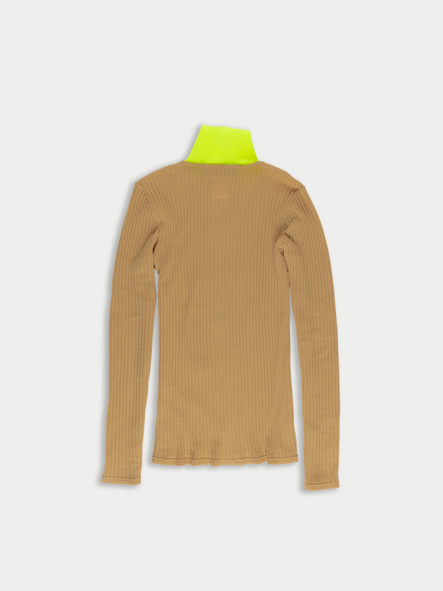 FREDERIQUE Ribbed Fine Weight Top - Camel