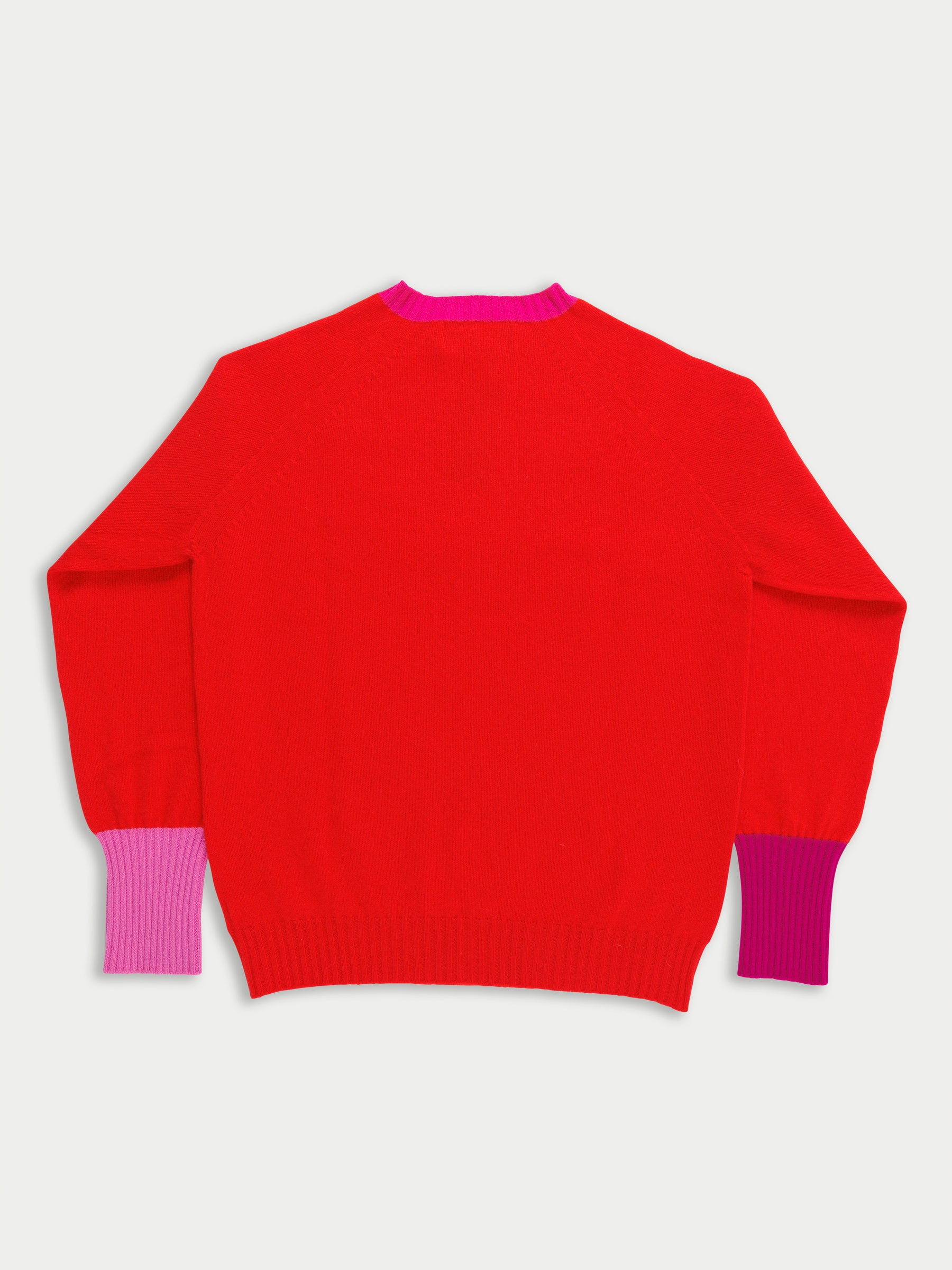 BRYAN Unisex Lambswool Sweater - Red / Purple / Pink / Fuschia