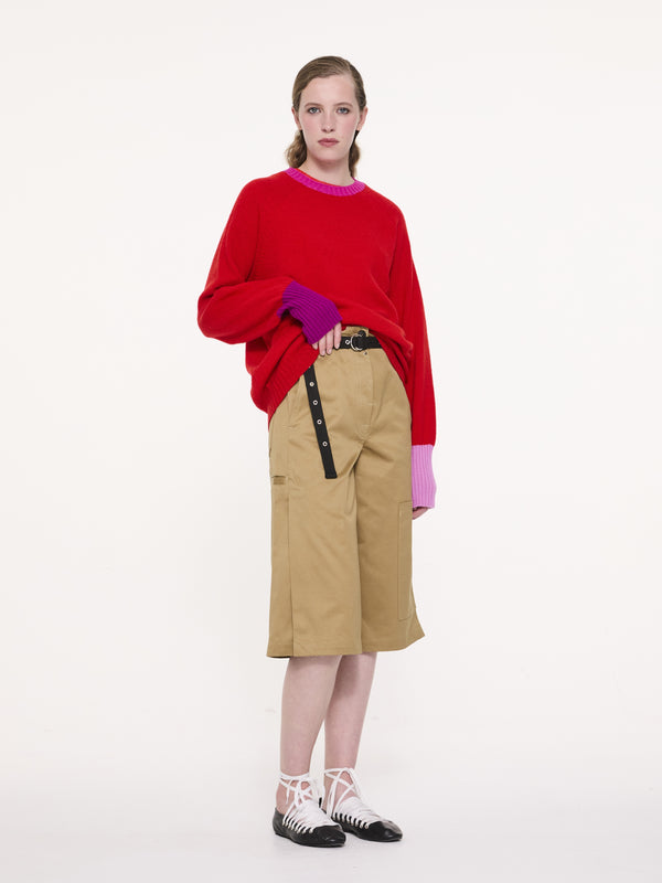 BRYAN Unisex Lambswool Sweater - Red / Purple / Pink / Fuschia