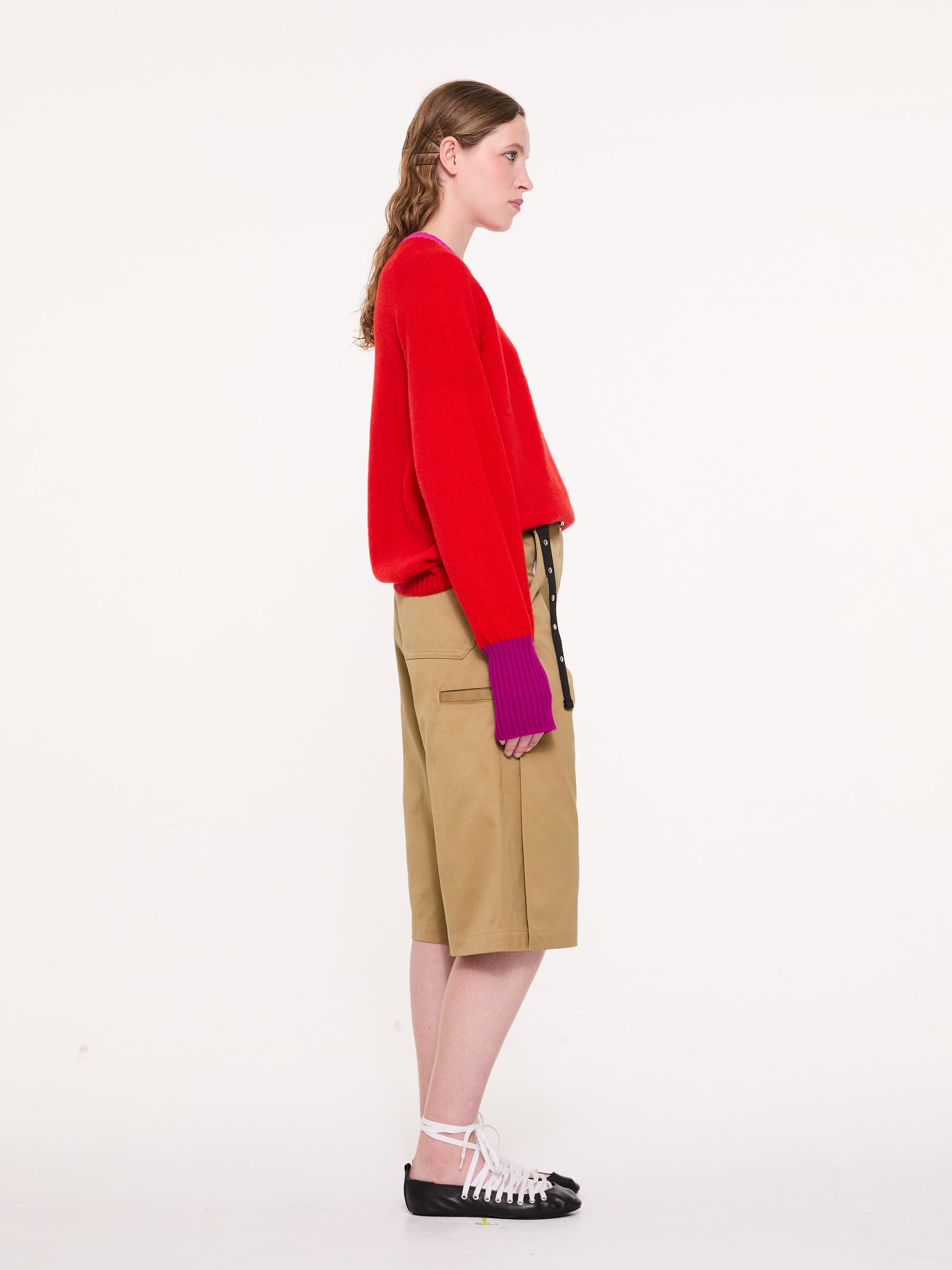 BRYAN Unisex Lambswool Sweater - Red / Purple / Pink / Fuschia