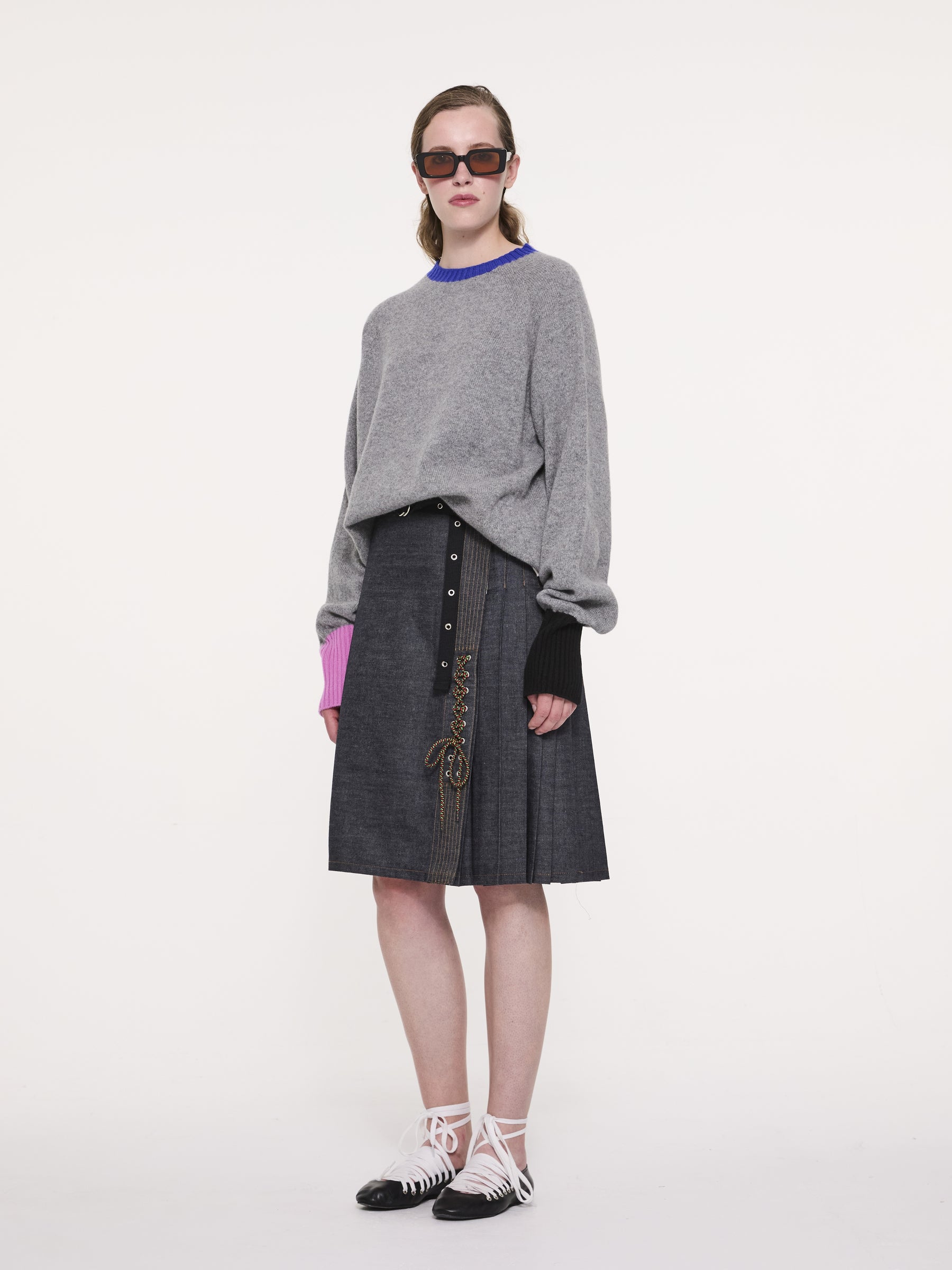 BRYAN Unisex Lambswool Sweater - Grey / Pink / Navy / Blue