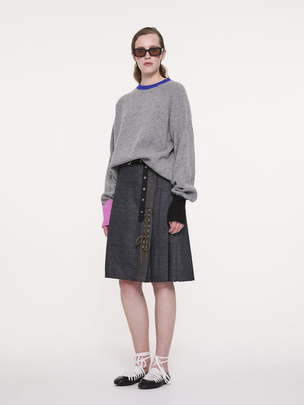 BRYAN Unisex Lambswool Sweater - Grey / Pink / Navy / Blue