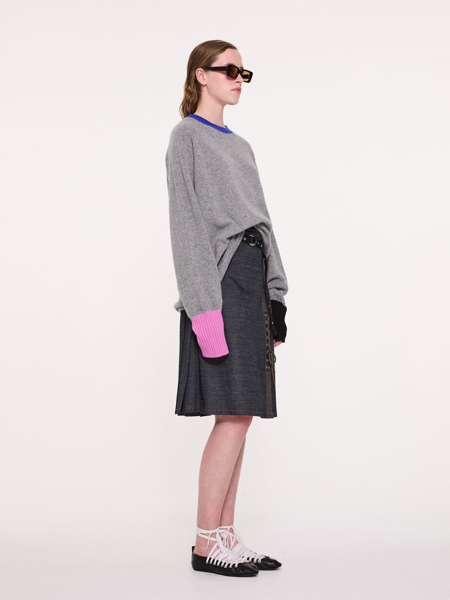 BRYAN Unisex Lambswool Sweater - Grey / Pink / Navy / Blue