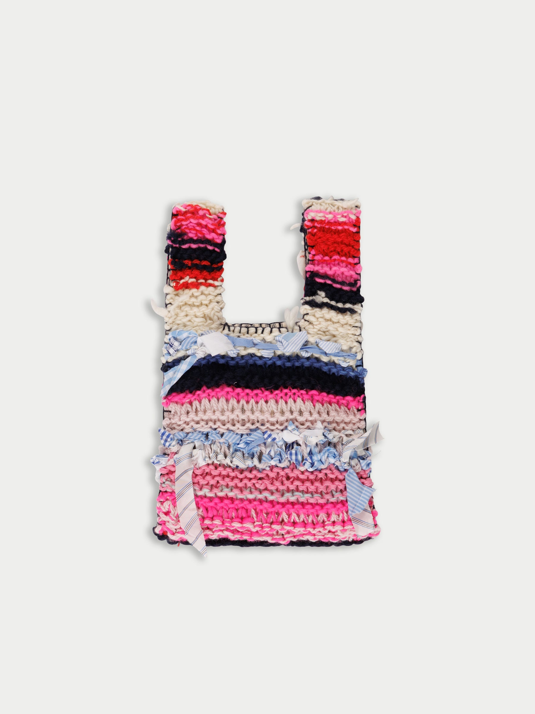 CONSTANCE Hand Knitted Bag - Ecru / Multico
