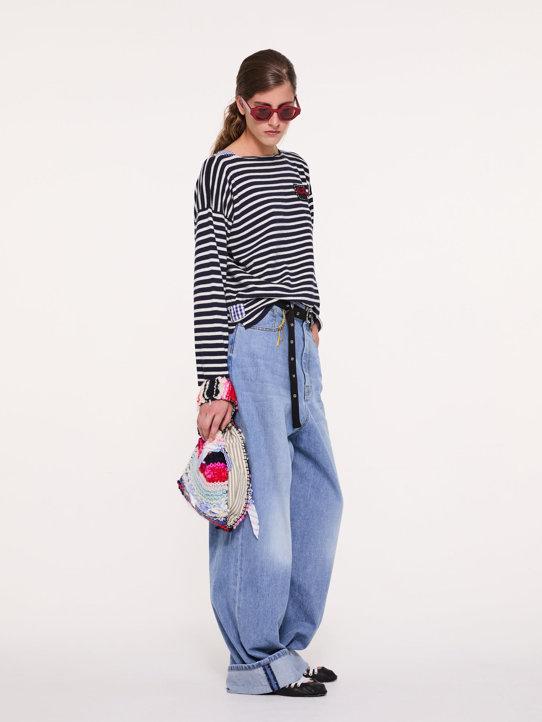 CONSTANCE Hand Knitted Bag - Ecru / Multico