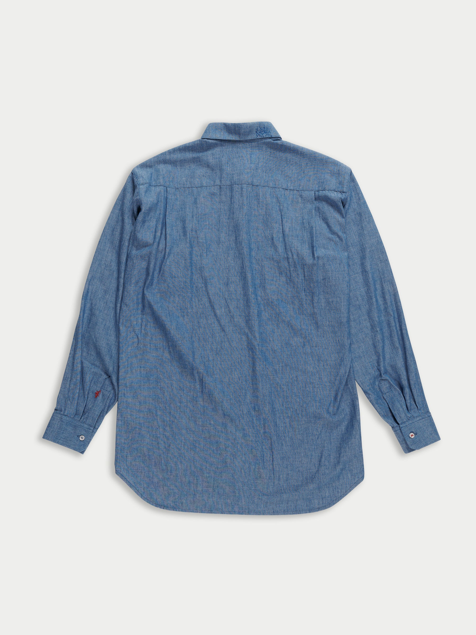 JUNE Menswear Colour Blocked Shirt - Navy / Light Blue