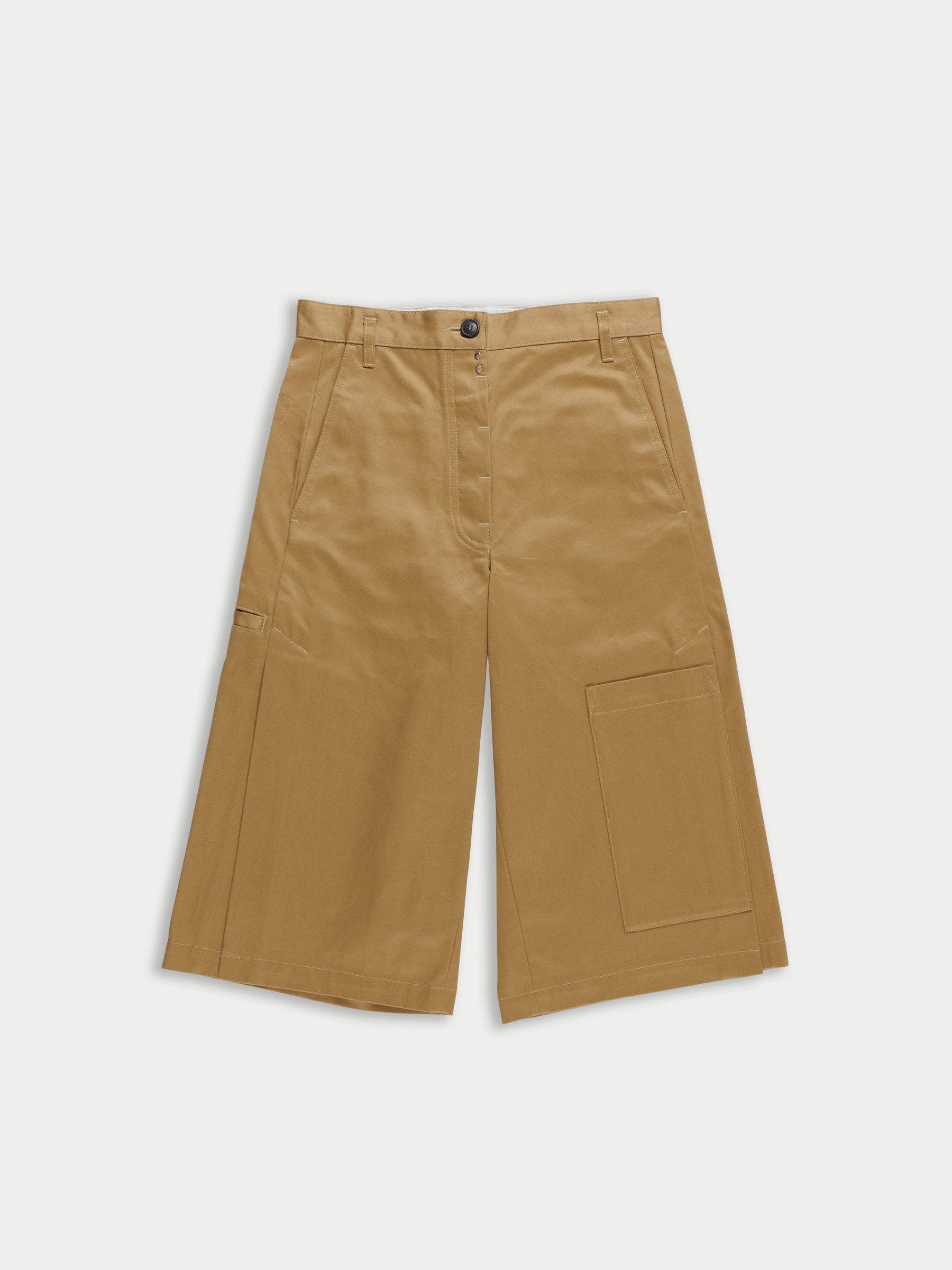 LAURA Cotton Panama Culottes - Ochre