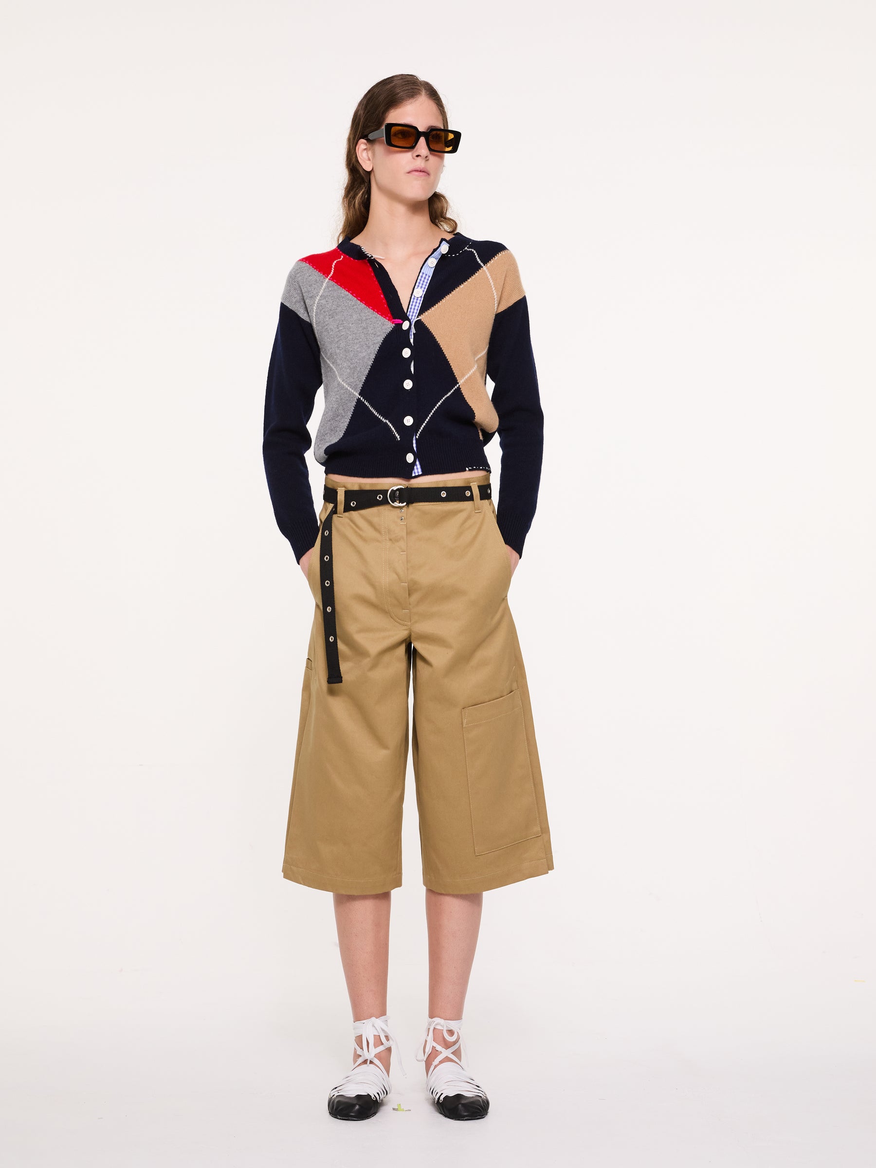 LAURA Cotton Panama Culottes - Ochre