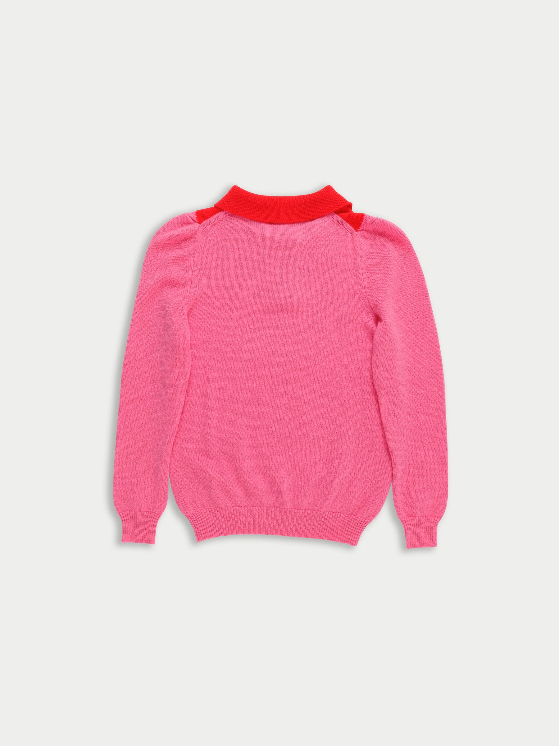 LORY Polo Sweater - Pink / Red
