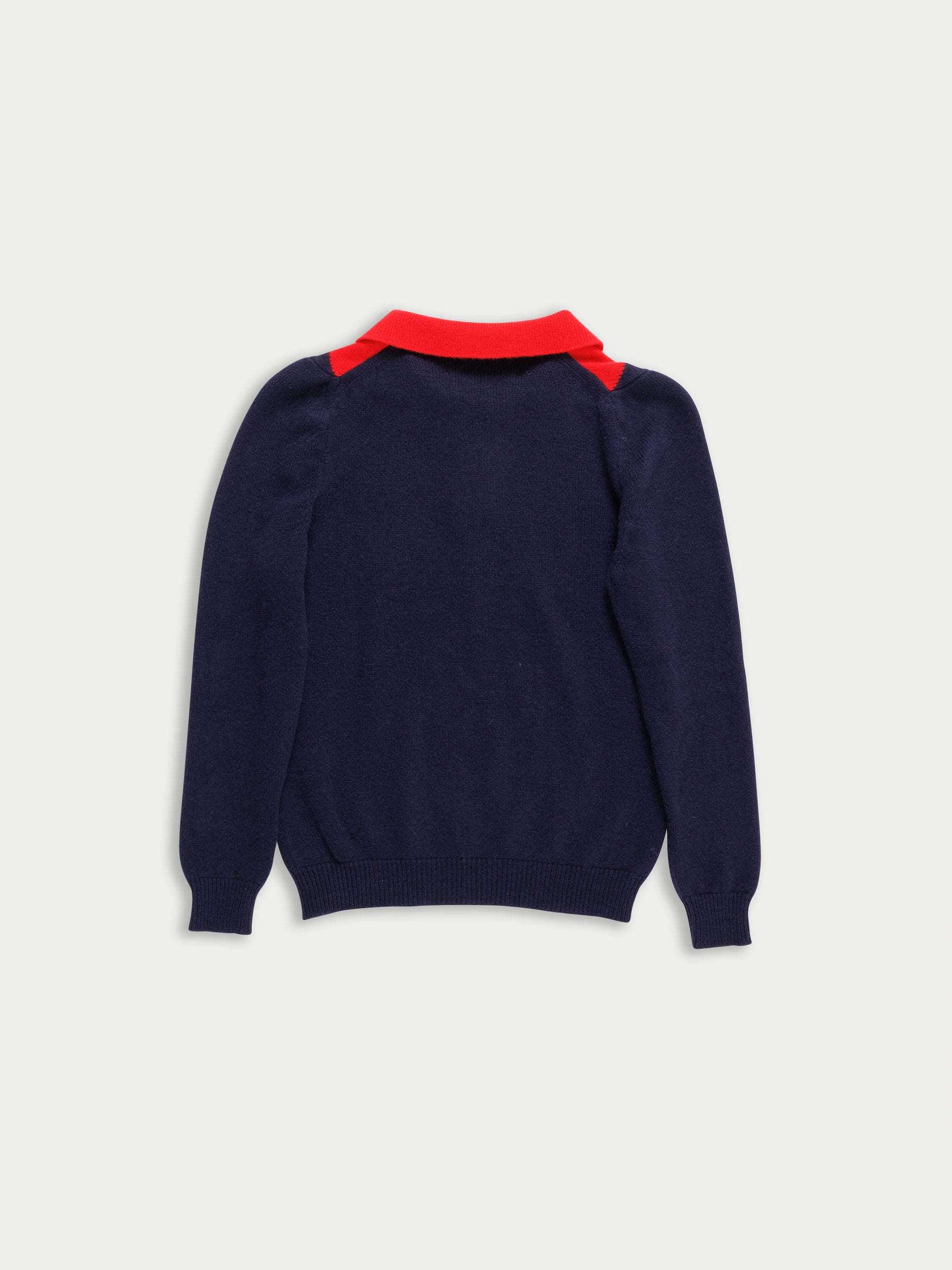 LORY Polo Sweater - Navy / Red