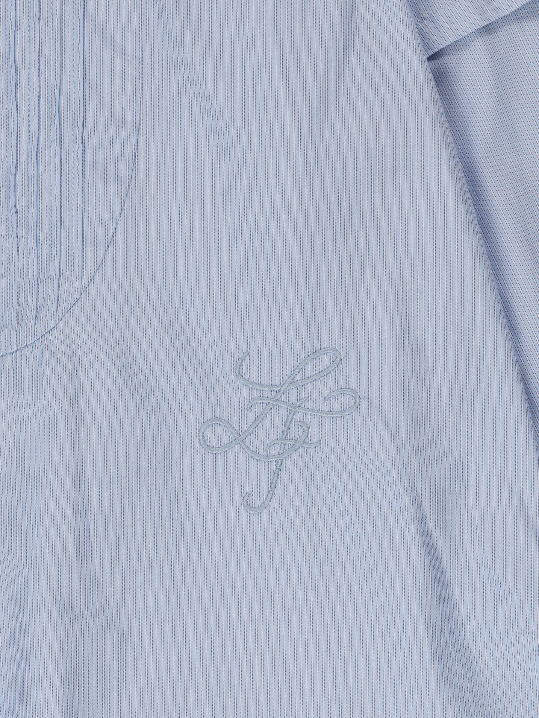 LOU Traditional Striped Overshirt - Blue Stripes