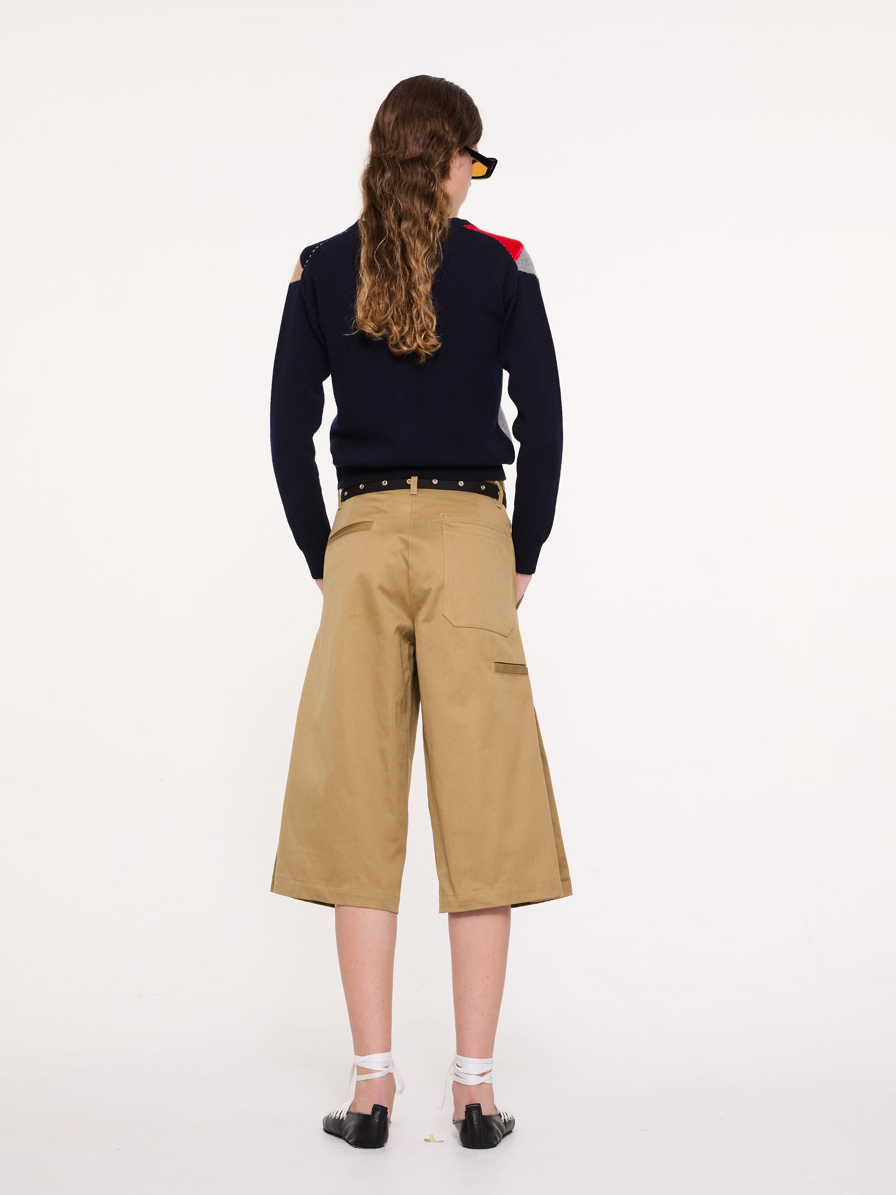 LAURA Cotton Panama Culottes - Ochre