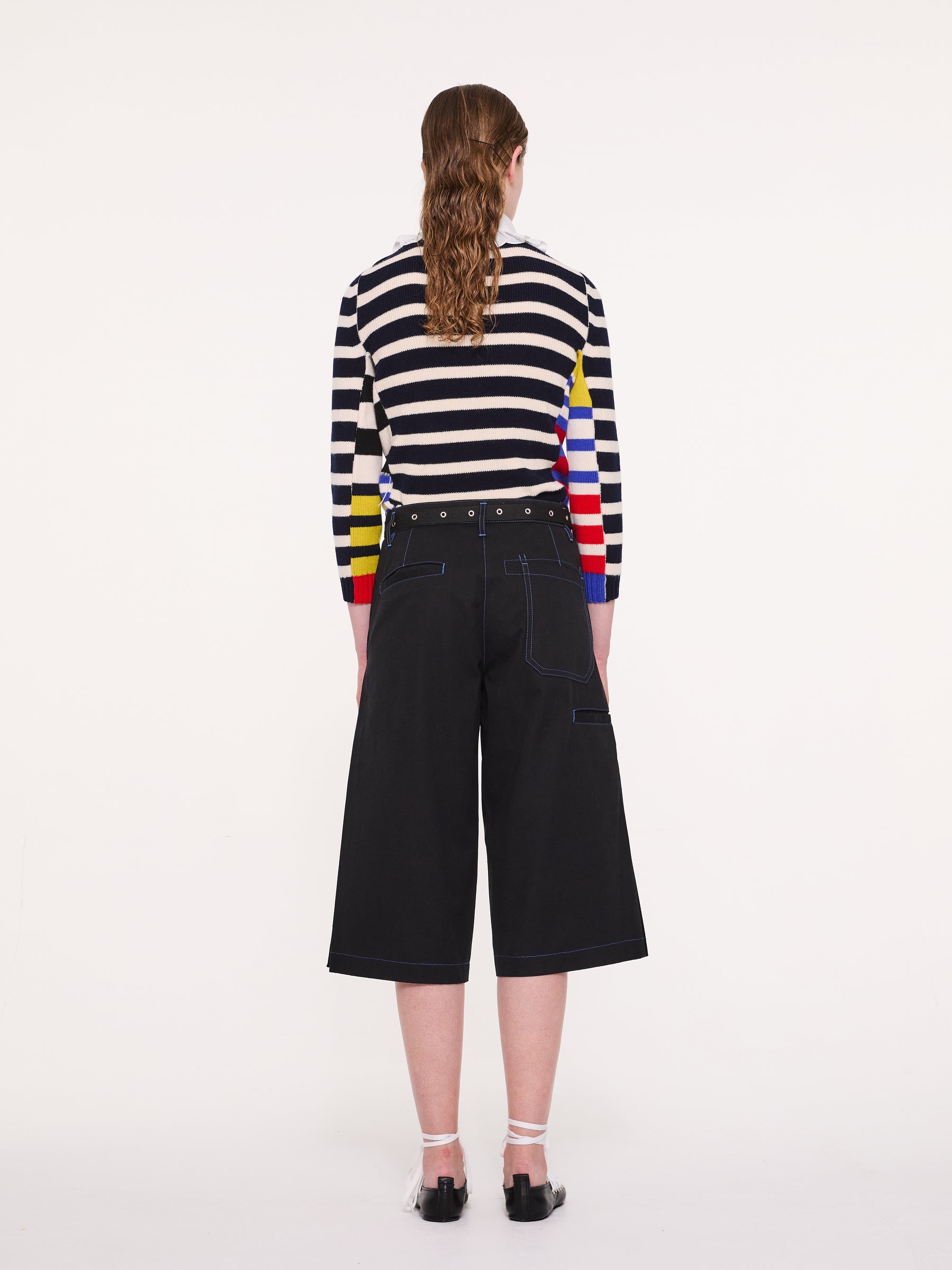 MAE Striped Sweater - Navy / Ecru / Multico