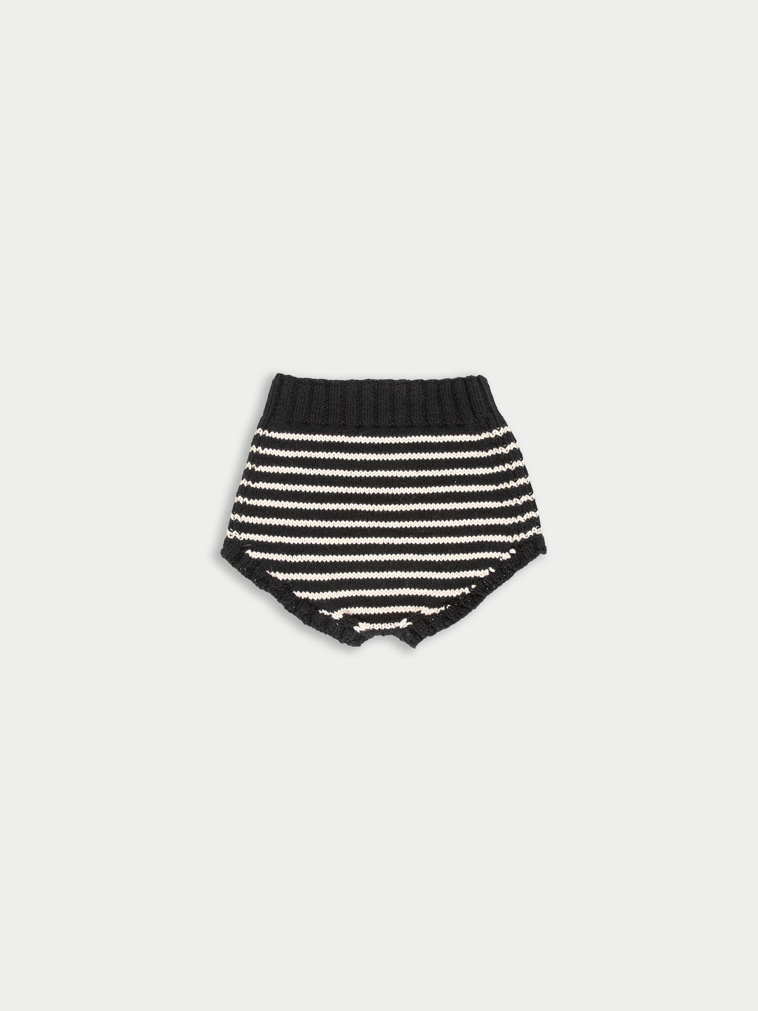 EDIE Handknitted Striped Pants - Black / White