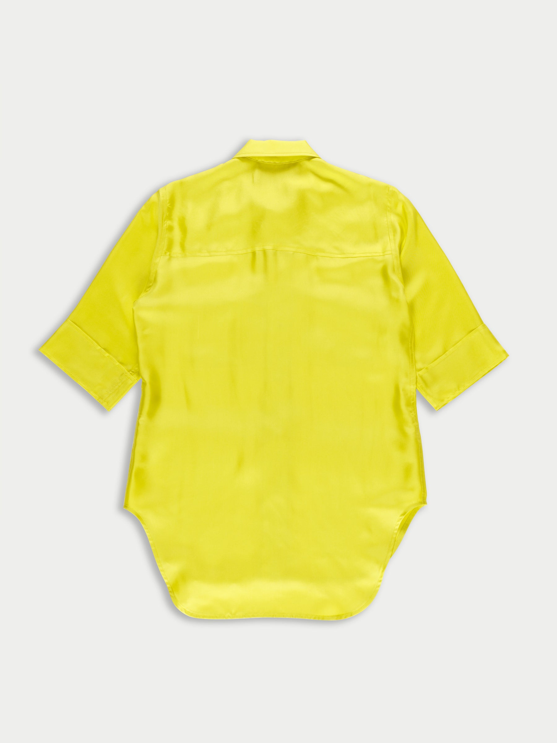 ALICE Silk Utility Shirt - Neon Yellow