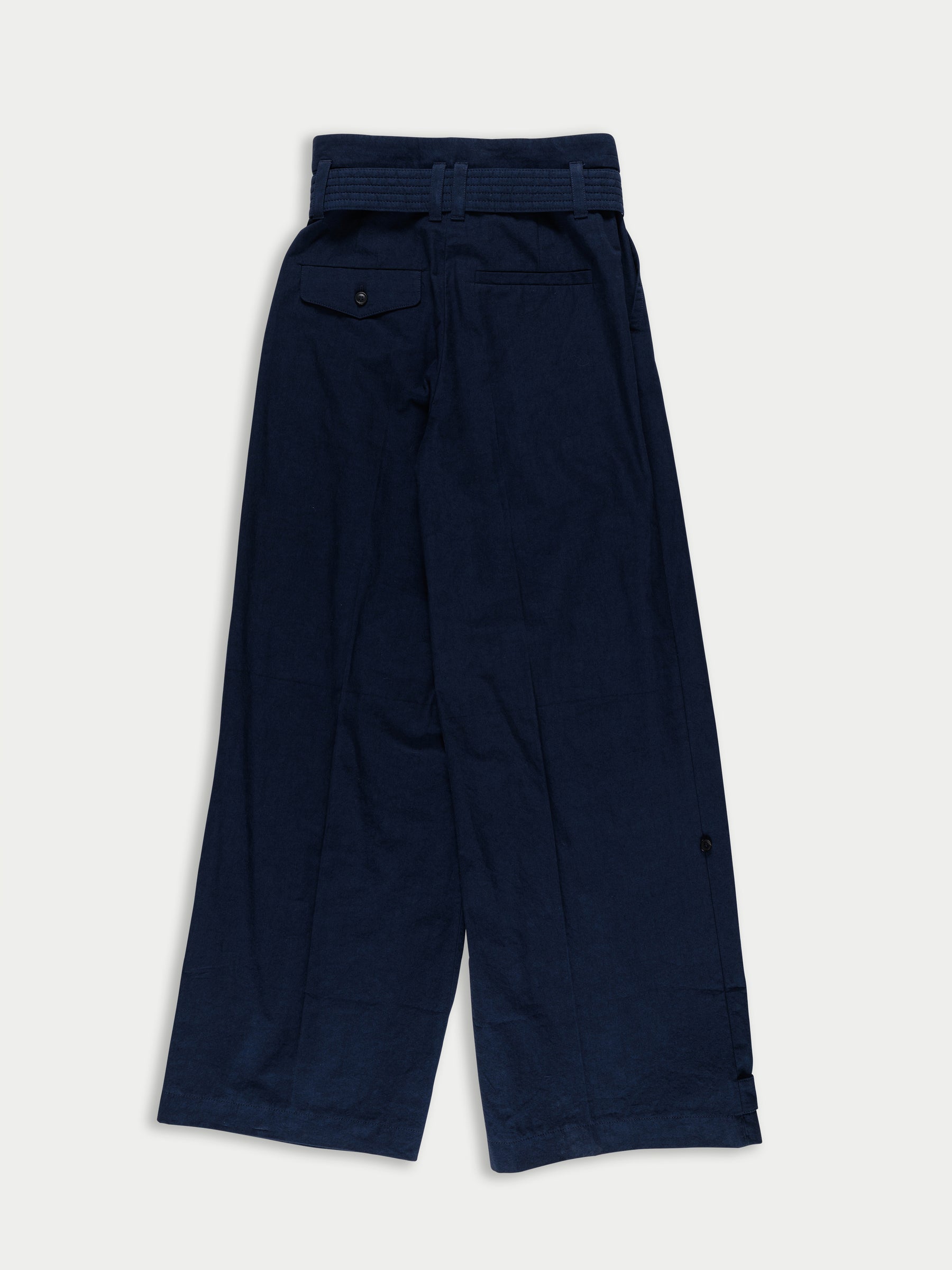 ANGIE Wide Leg Pleated Pant - Navy