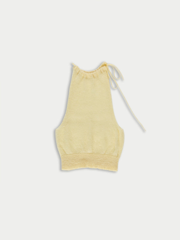 BET Halterneck Top - Pale Yellow