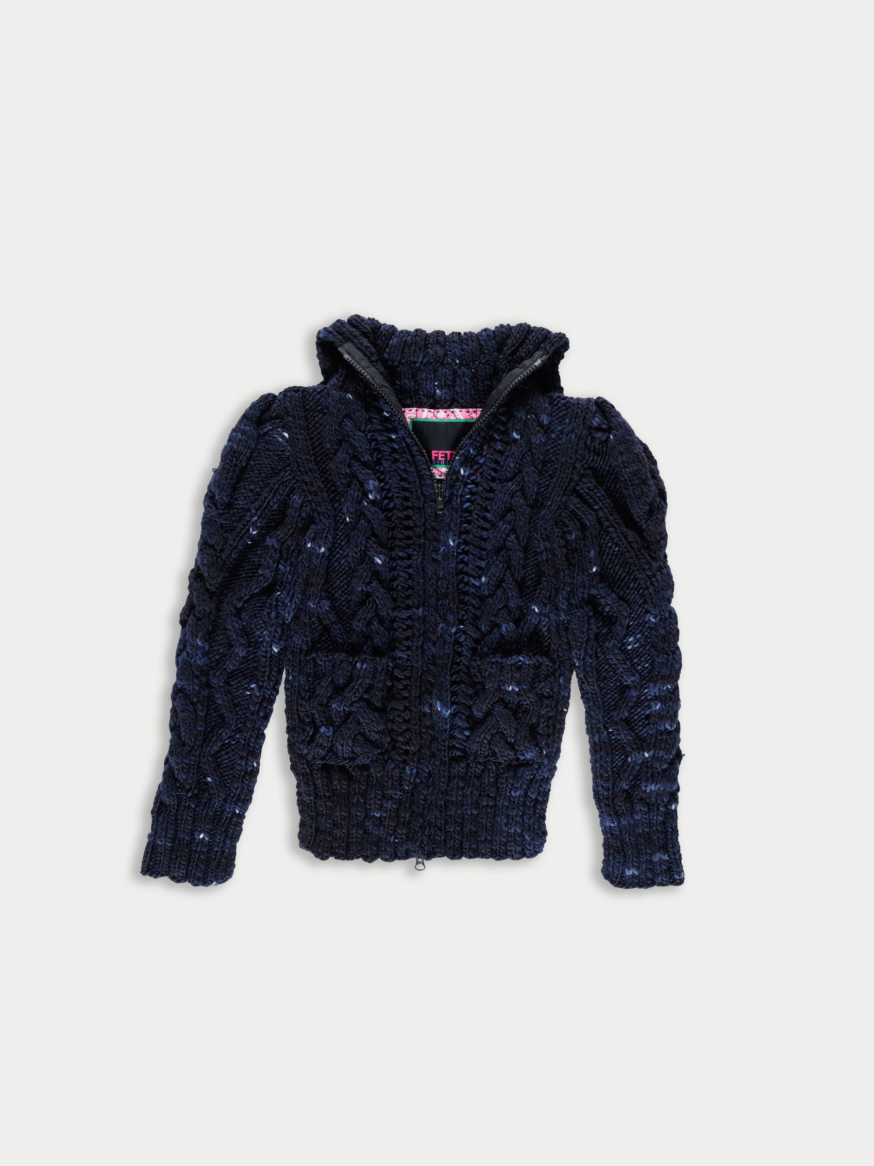 CARA Hand-knitted Chunky Sailor Jacket - Indigo Navy