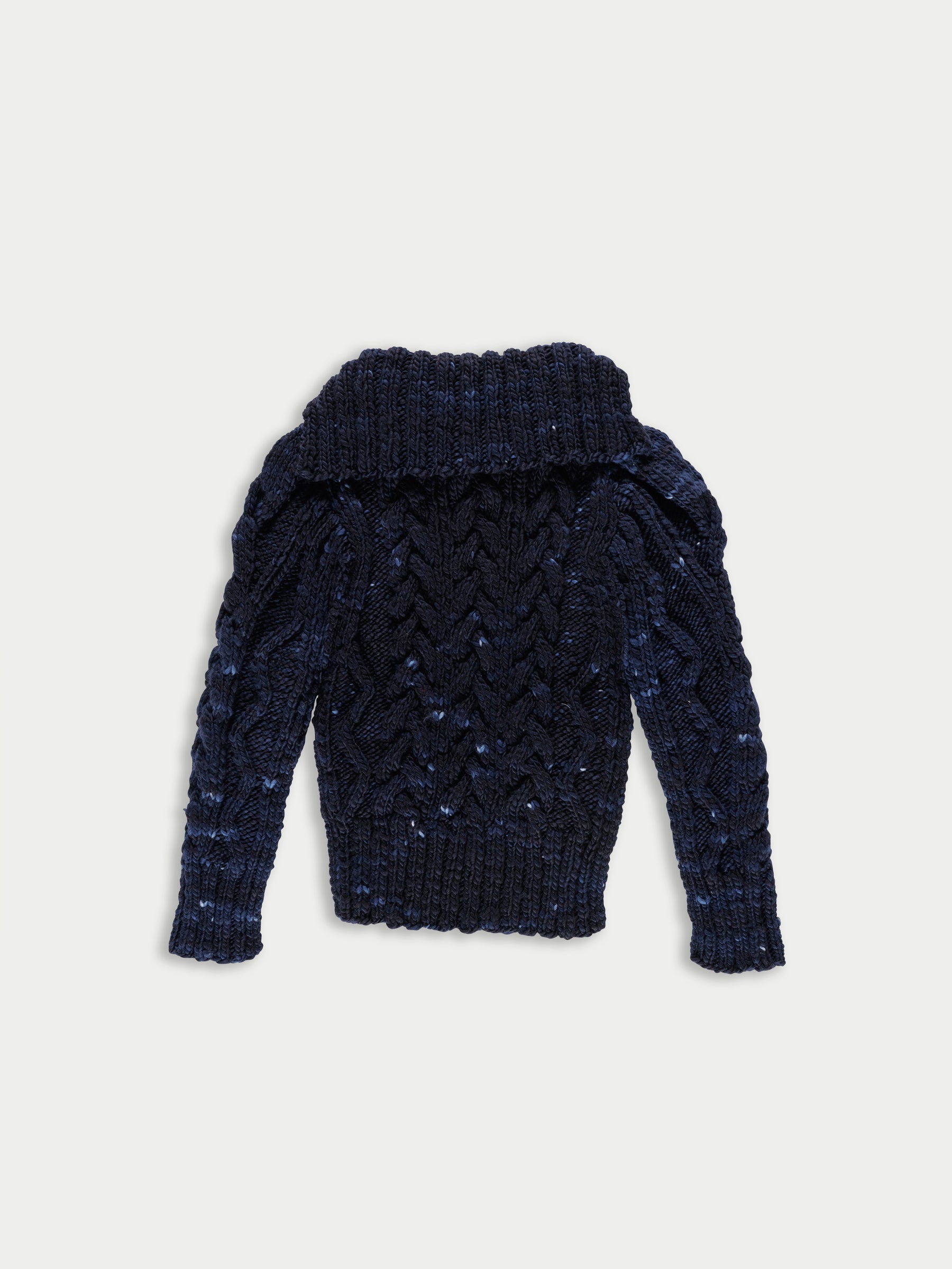 CARA Hand-knitted Chunky Sailor Jacket - Indigo Navy