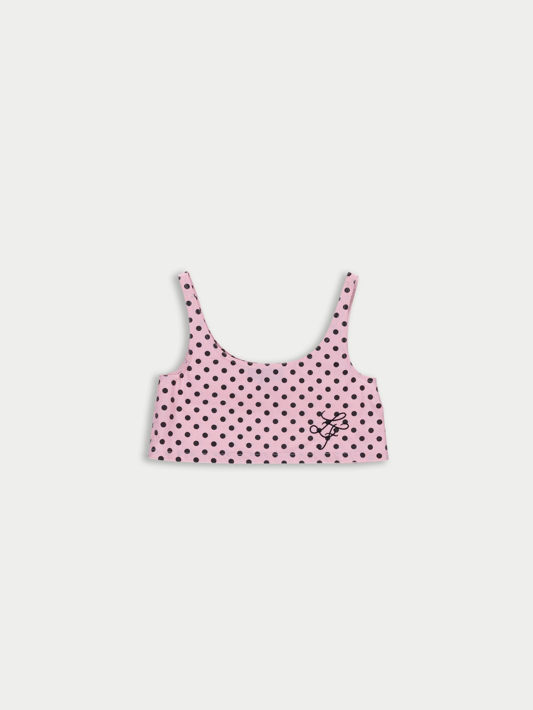CHLOE Lingerie Styled Top - Light Pink / Black