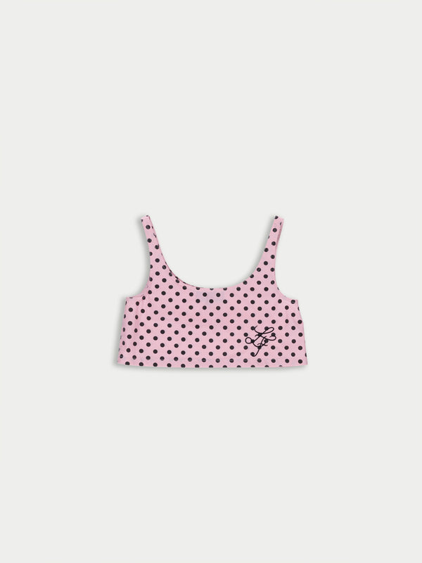 CHLOE Lingerie Styled Top - Light Pink / Black