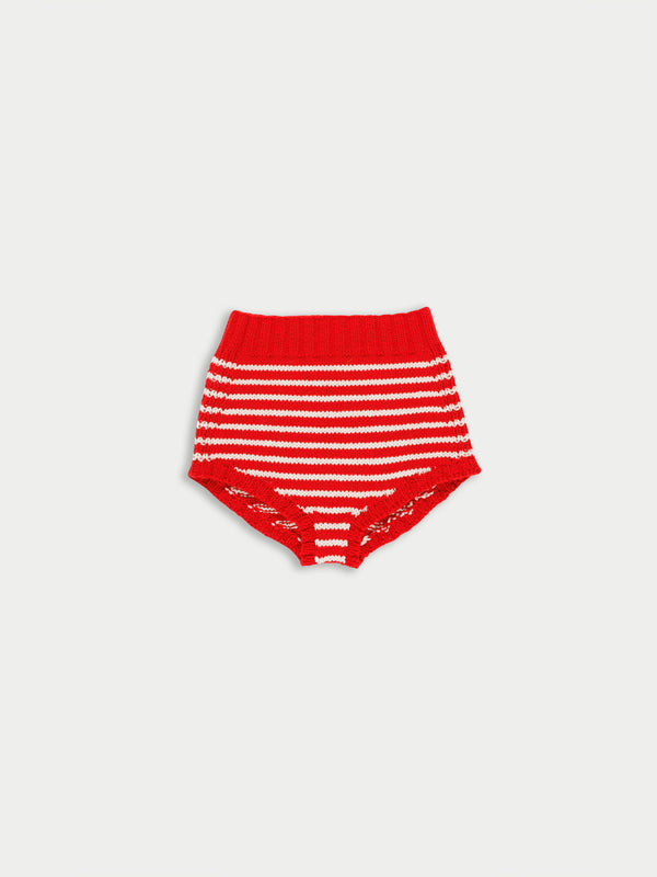 EDIE Striped Pants - Red / Ecru