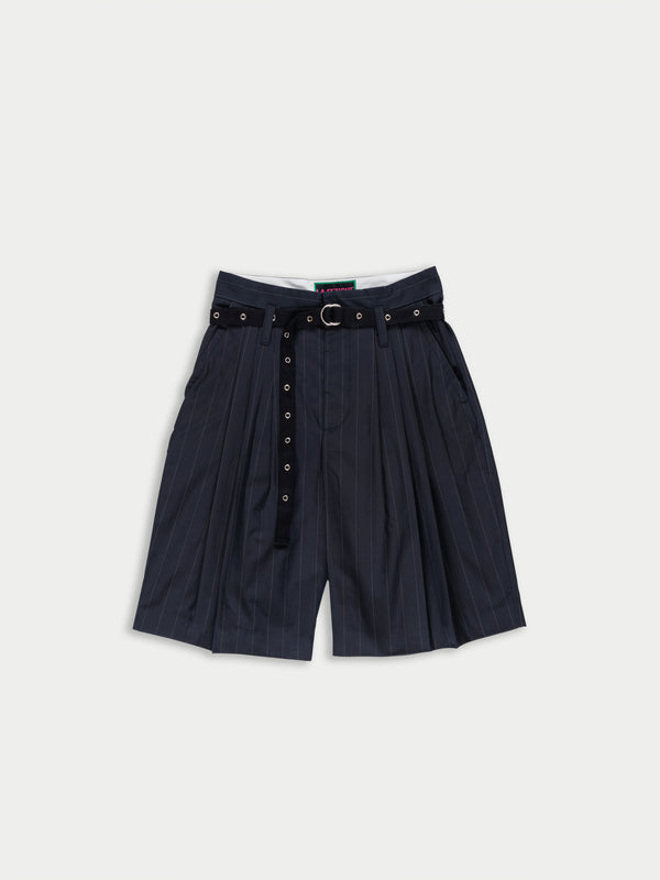 JACK Pinstriped Tailored Shorts - Navy Pinstripes
