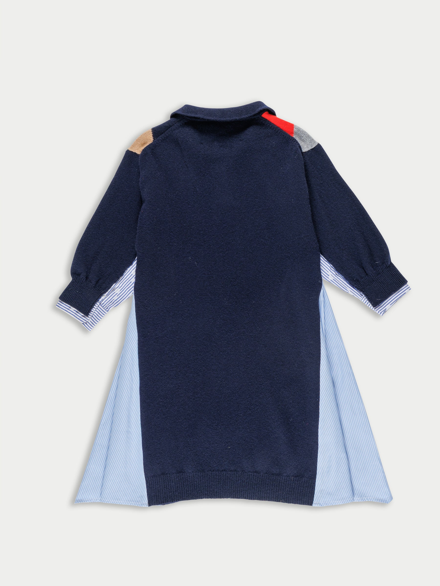 JISOO Argyle Polo Dress - Navy