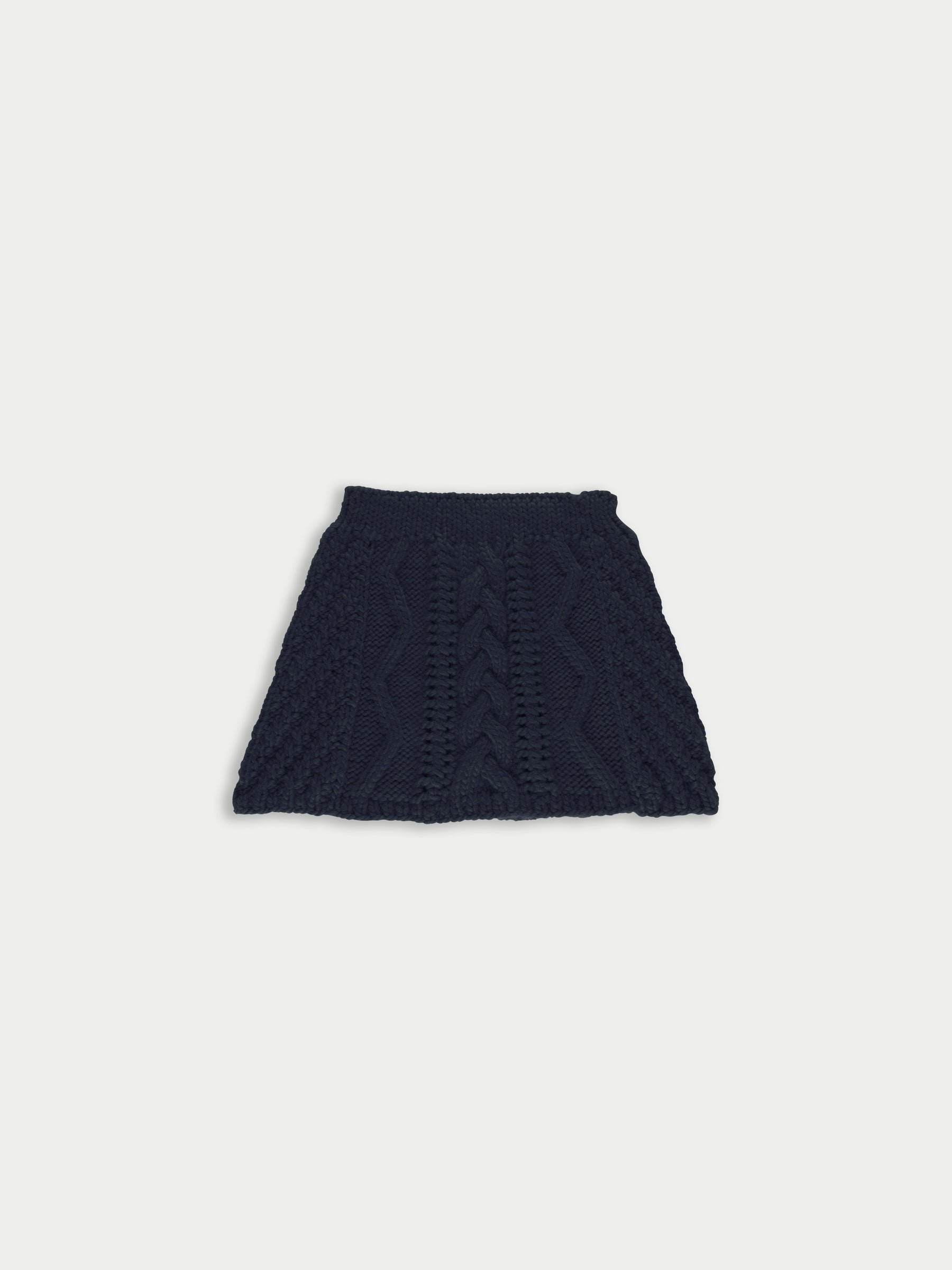 KAT Cable A-line Skirt - Navy