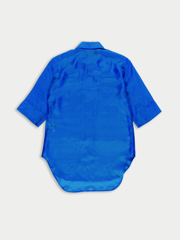 ALICE Silk Utility Shirt - Electric Blue