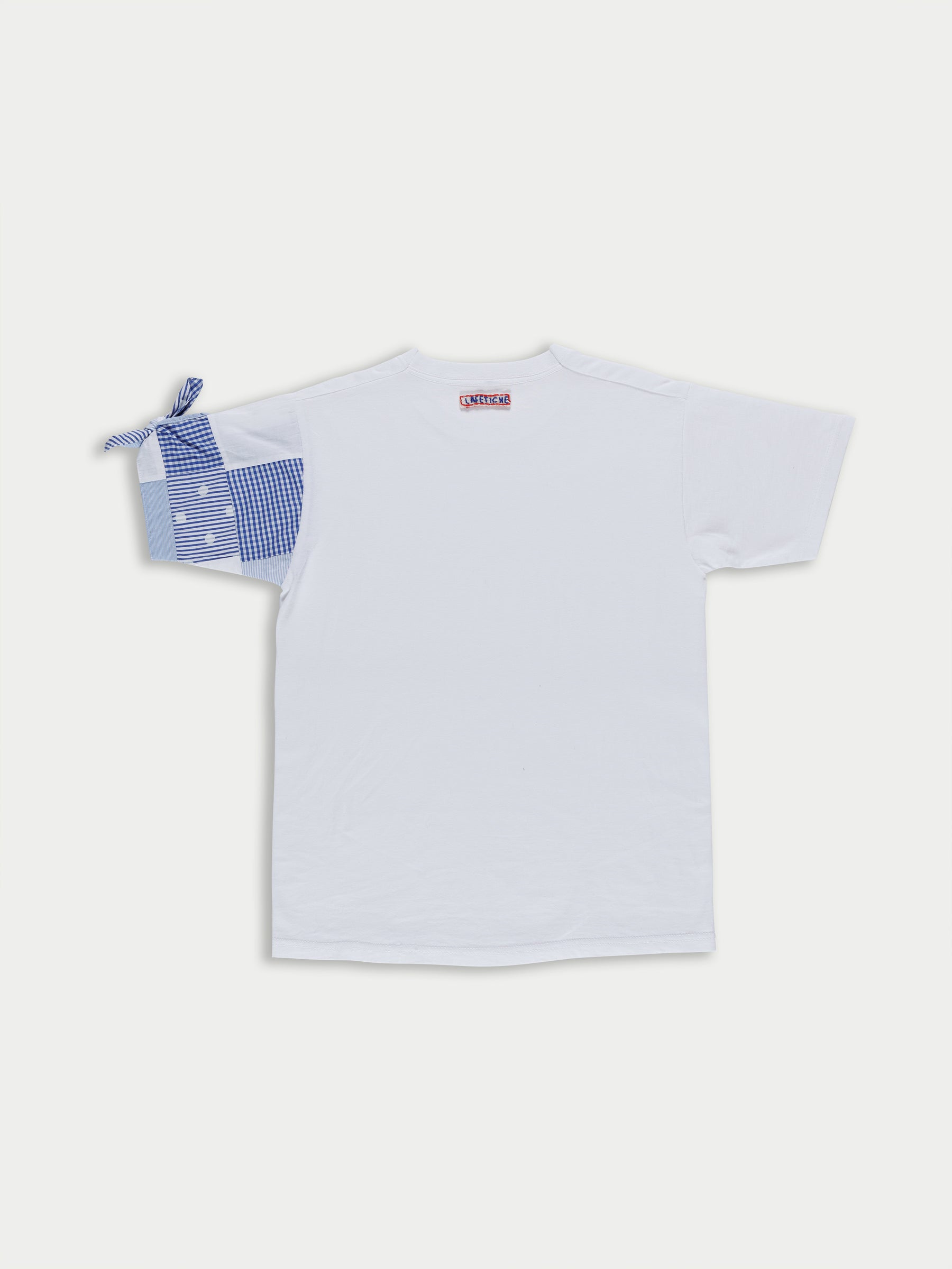 MINNIE Short Sleeve T-shirt - White / Blue Shirting
