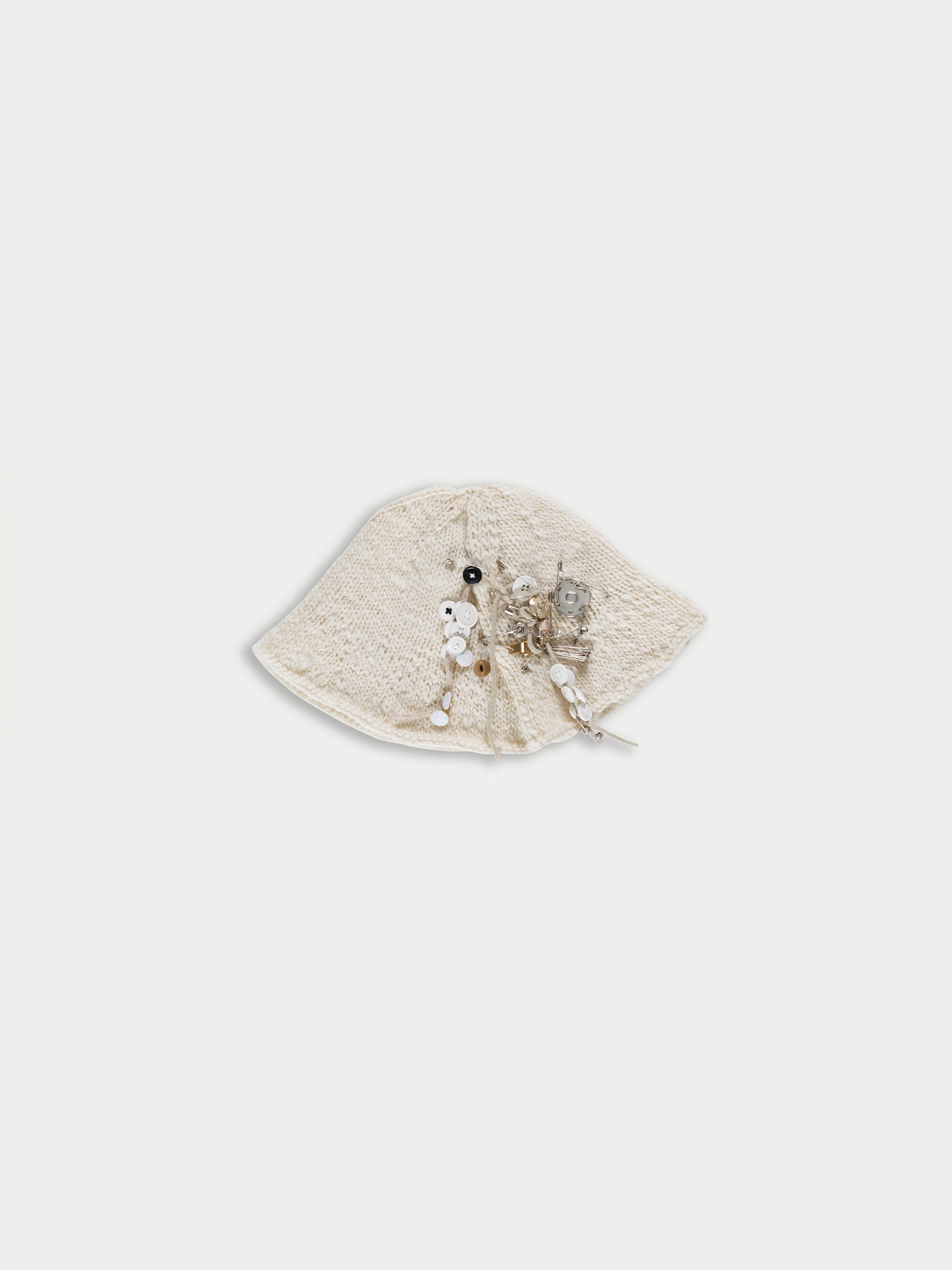 SAM Embellished Bucket Hat - Ecru