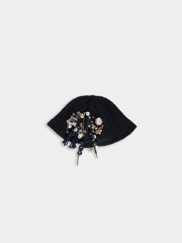 SAM Embellished Bucket Hat - Black