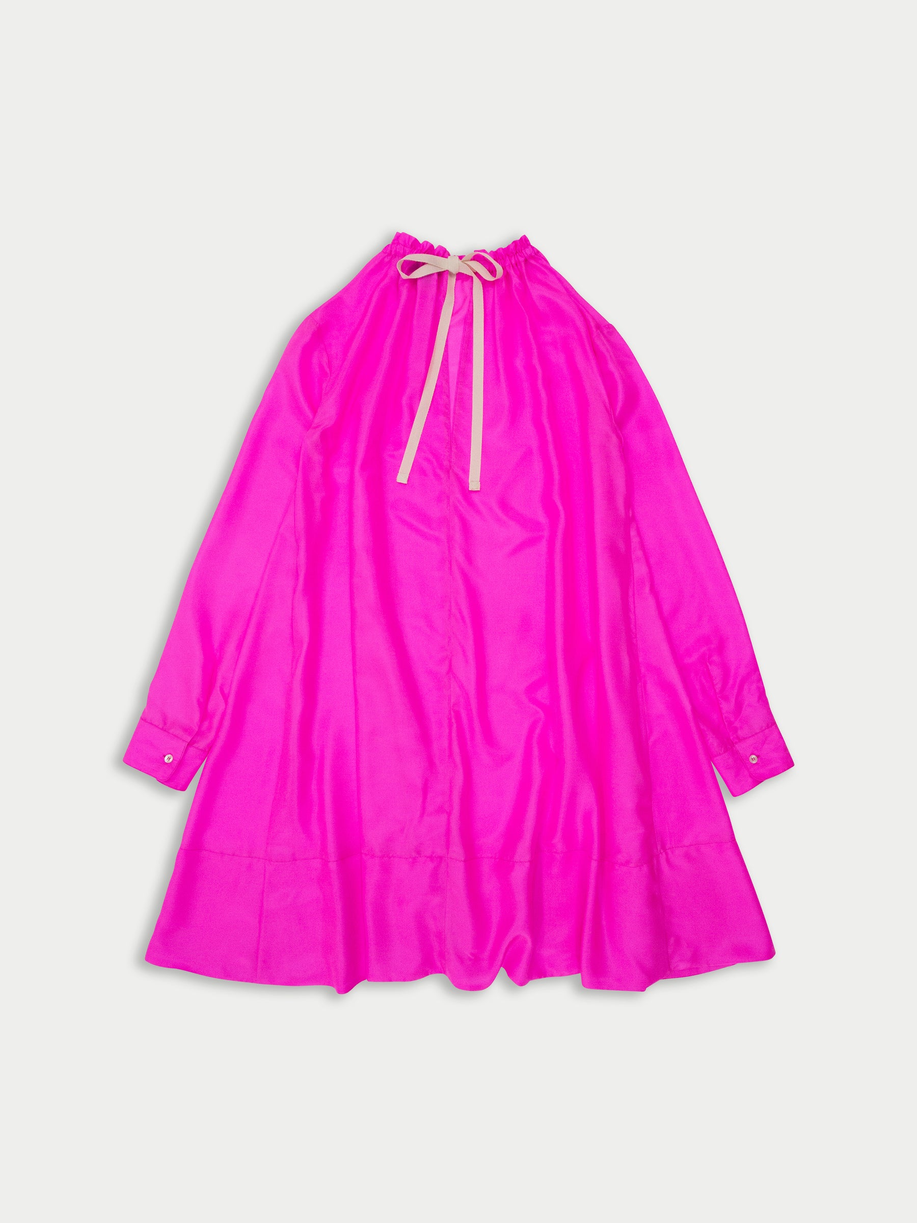 JILL Silk Dress - Neon Pink