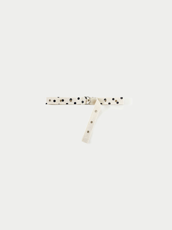 BENJAMIN Military Belt - Ecru / Black Dot