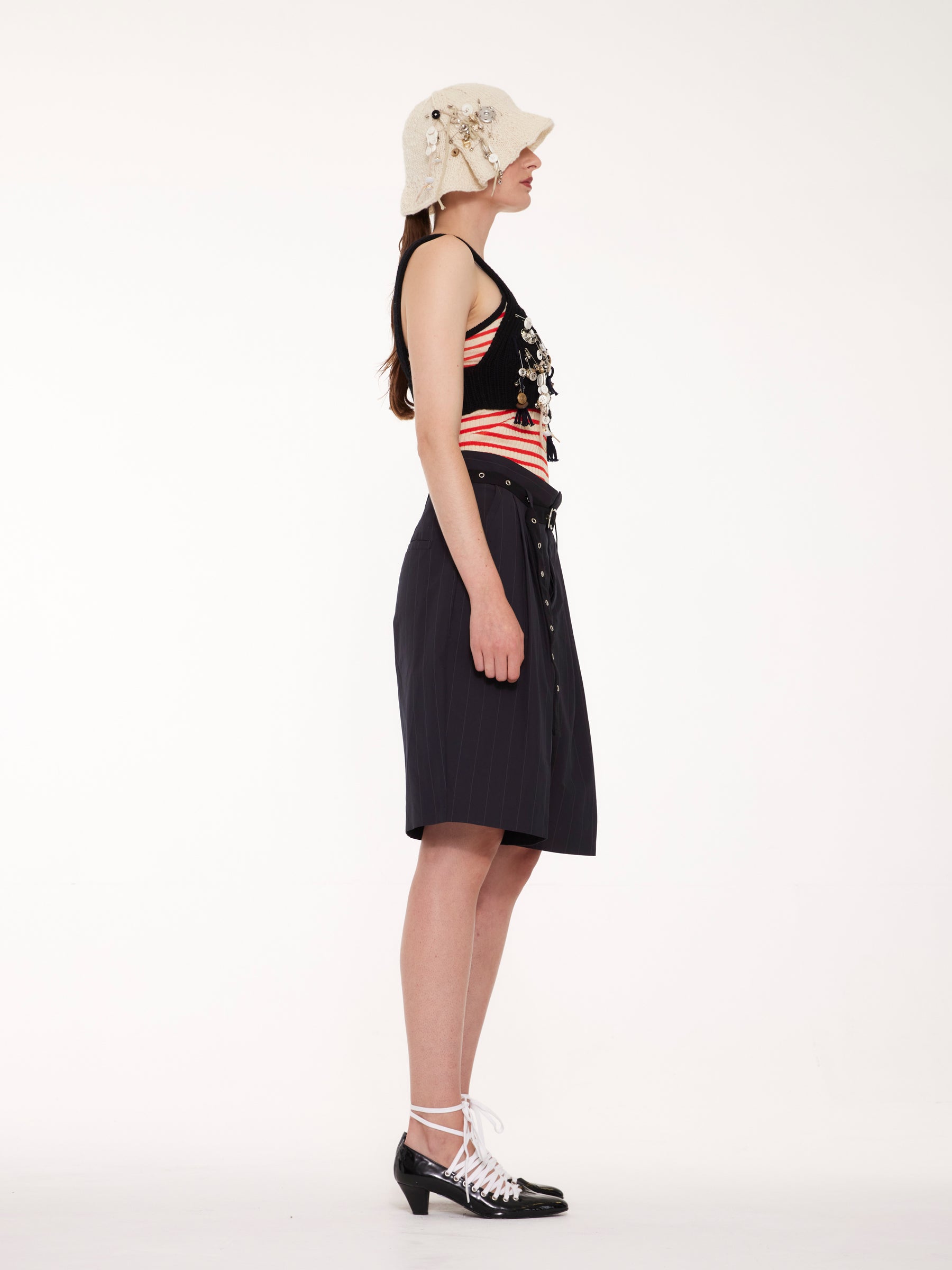 SAM Embellished Bucket Hat - Ecru