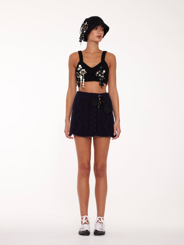 SAM Embellished Bucket Hat - Black
